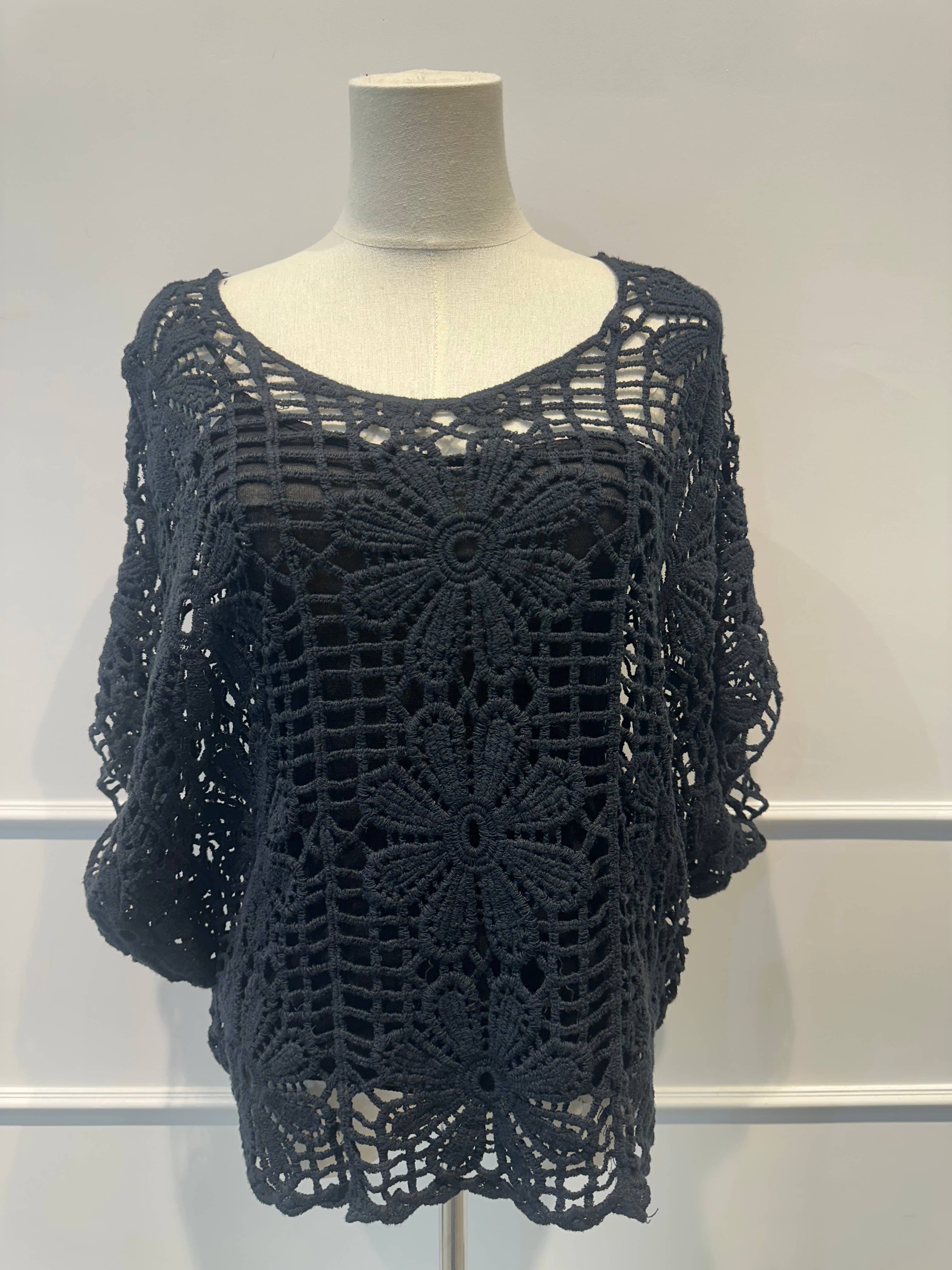 Haut en Crochet Manches courtes J