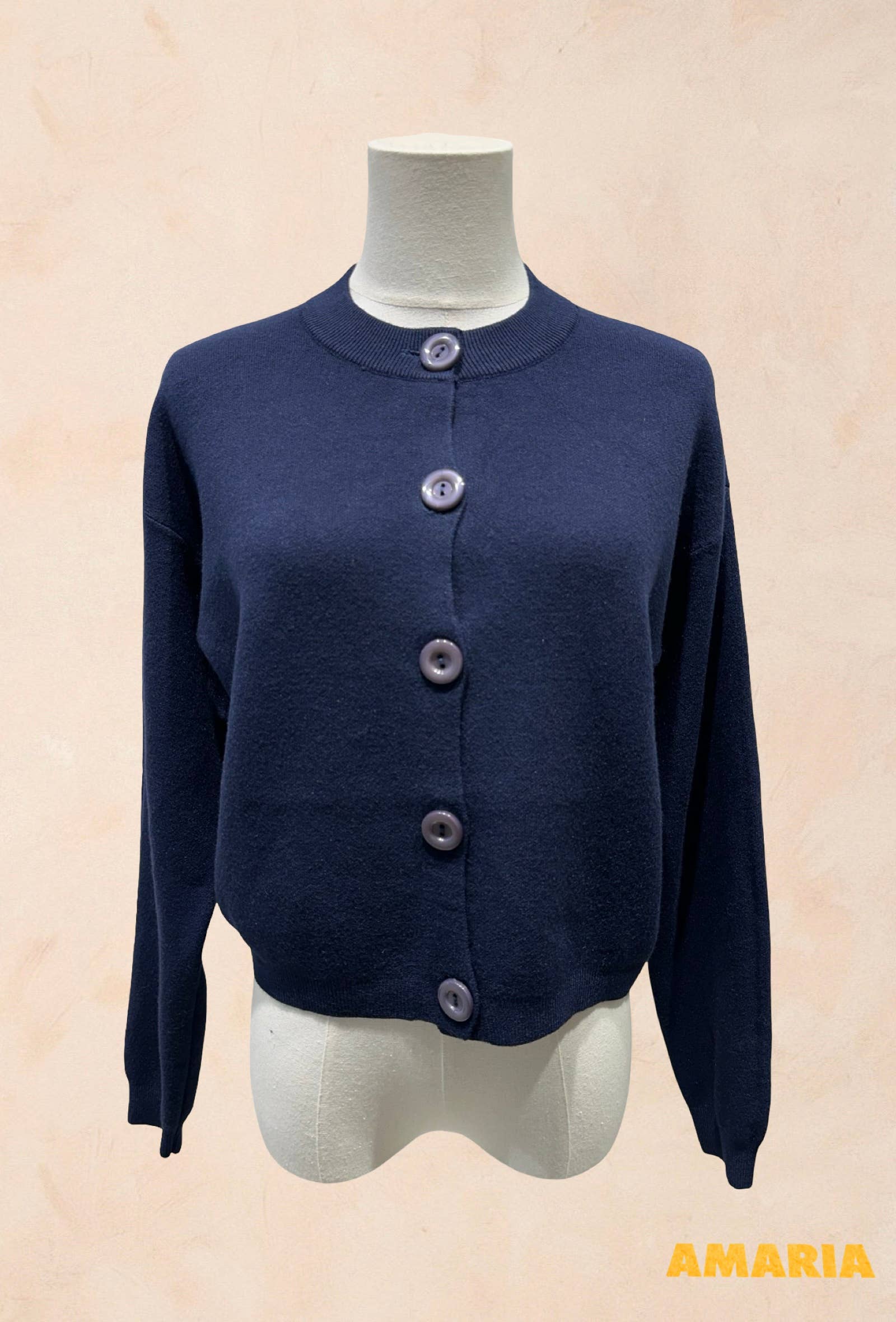 Cardigan Court à Gros Boutons VISCOSE
