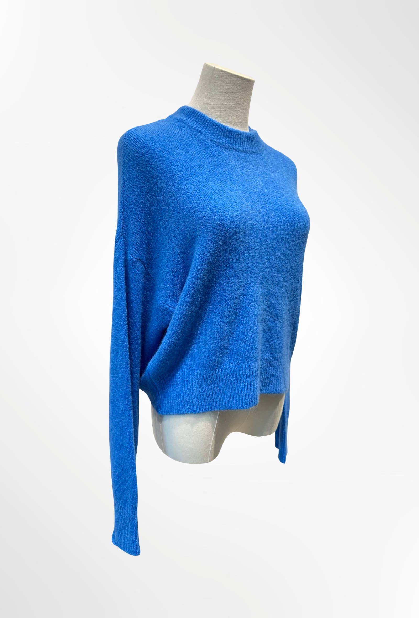 Pull Cropped Col Montant Maille Douce ALPAGA