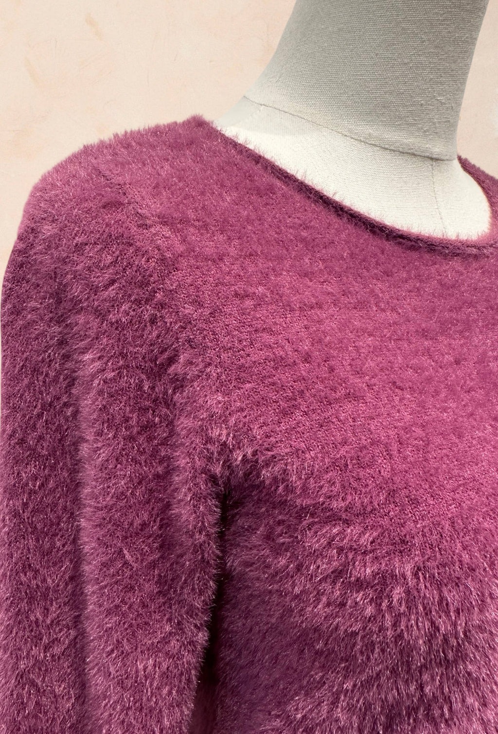 Pull Tout Doux Effet Peluche Manches Longues