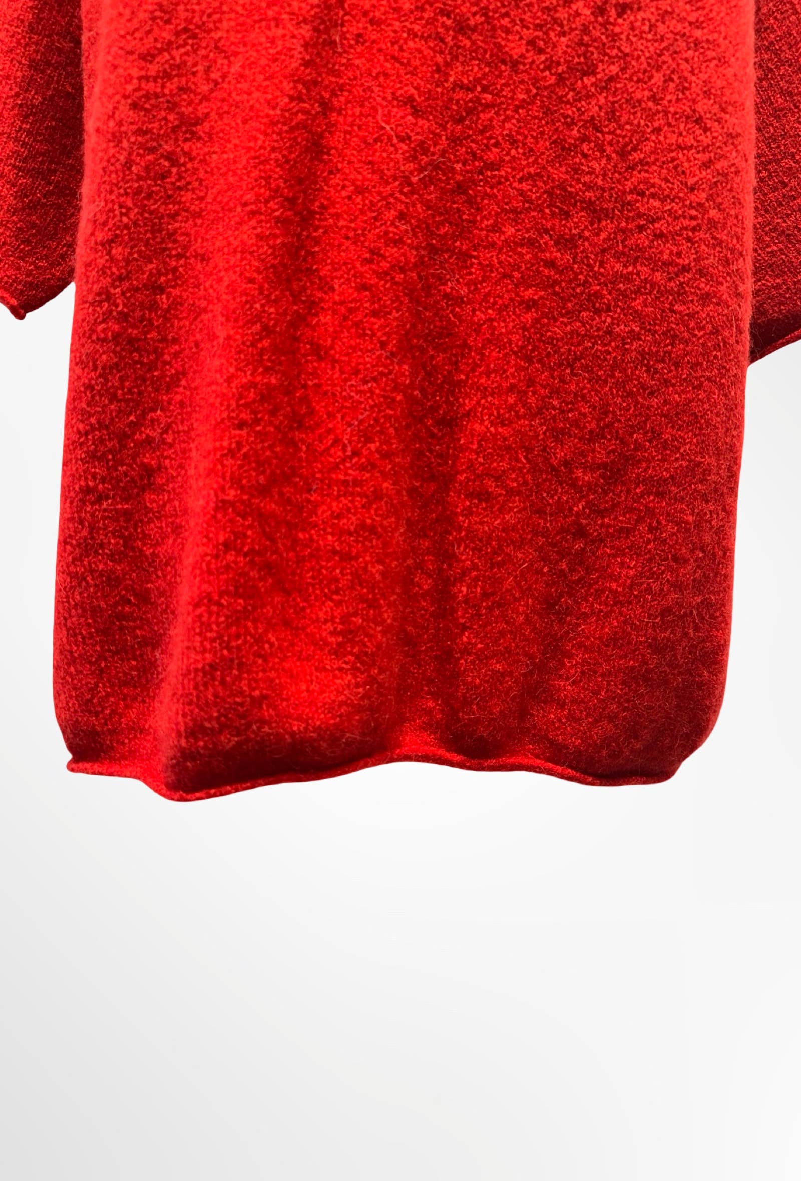 Pull col V manches courtes ALPAGA/ LAINE