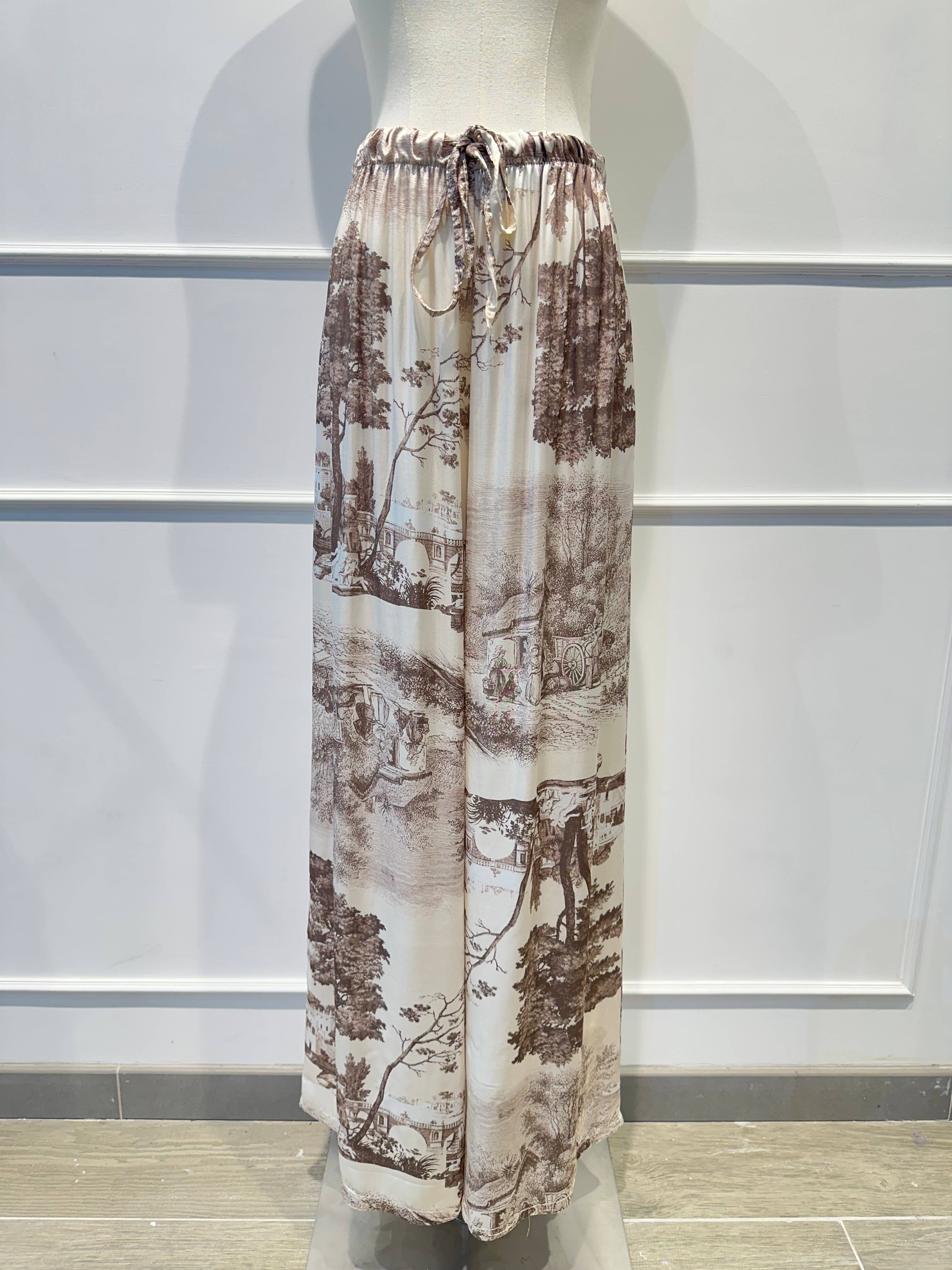 Ensemble fluide imprimé toile de Jouy % VISCOSE