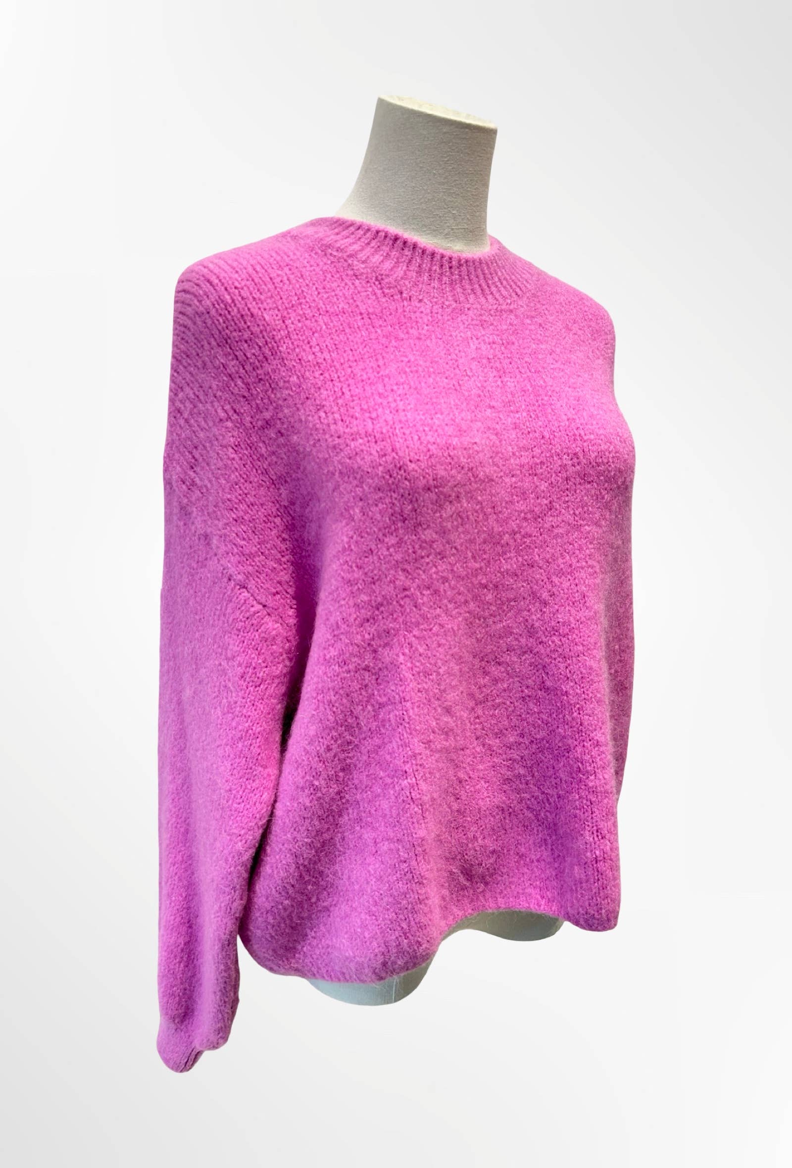 Pull col rond qualité premium ALPAGA / LAINE