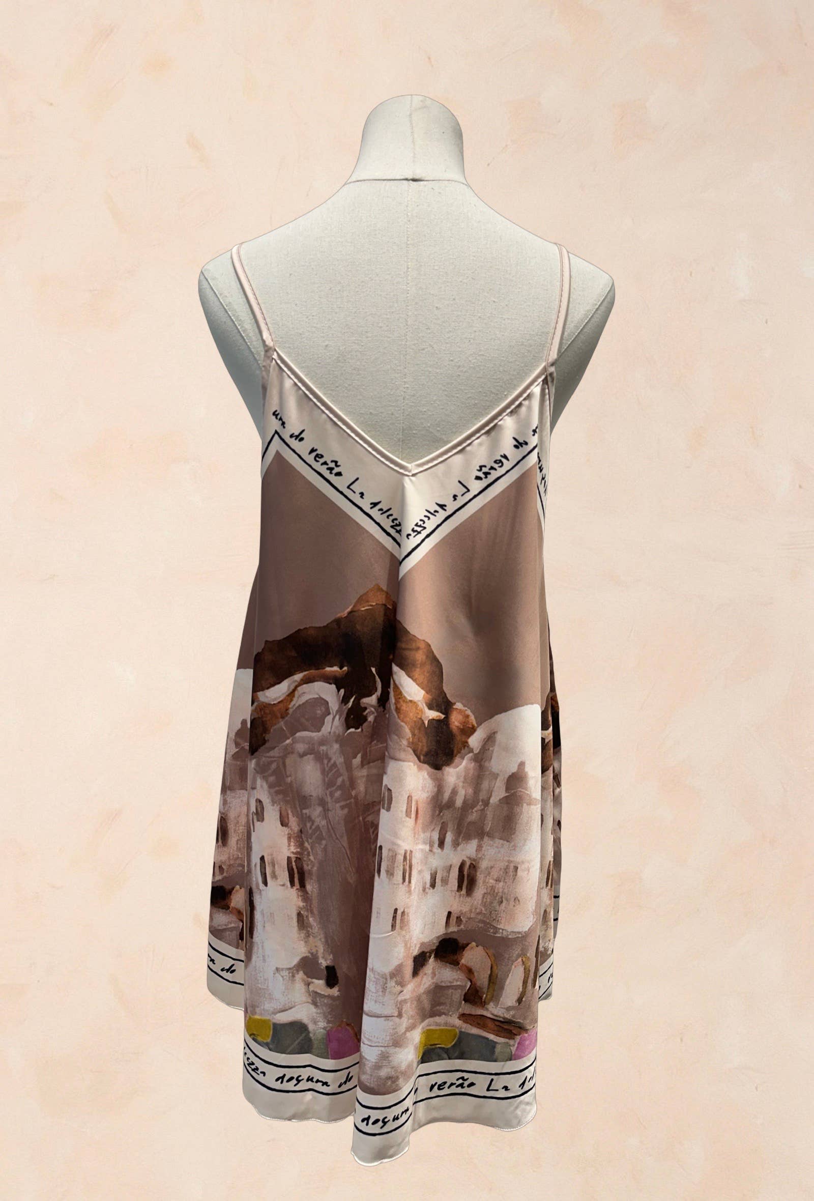 Top Carré en Satin Imprimé Art VISCOSE SOIE