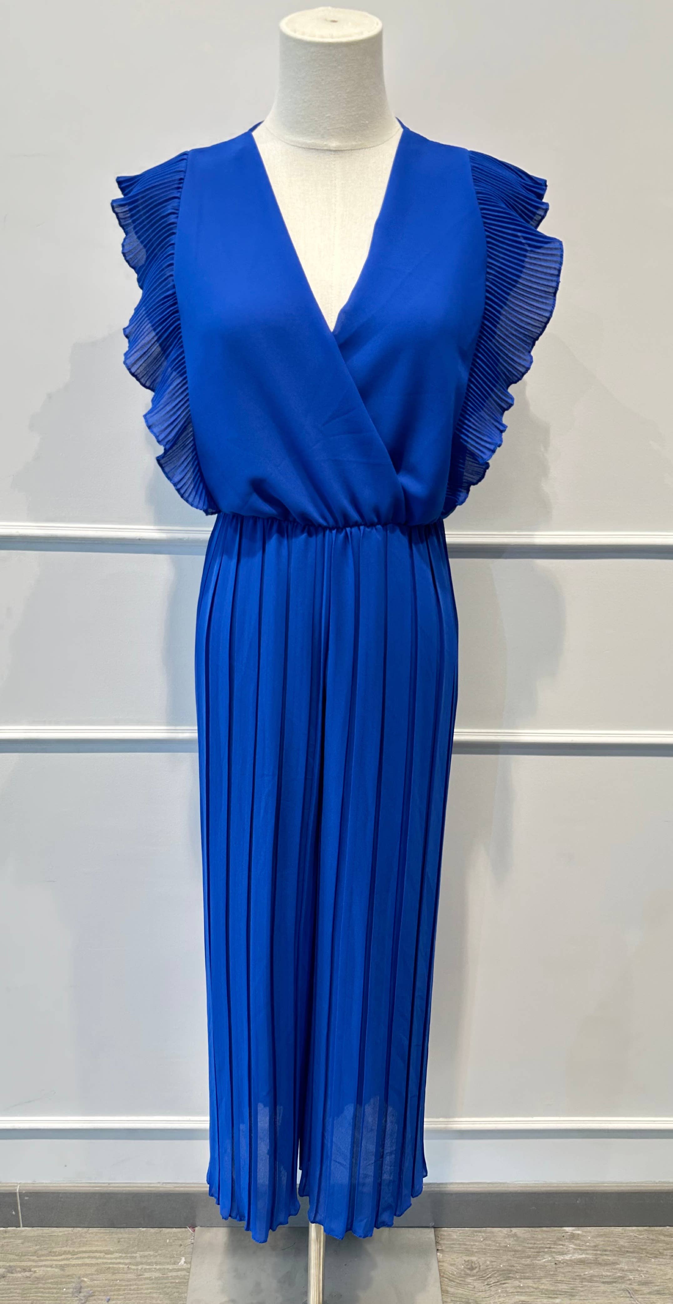Robe combinaison plissée –