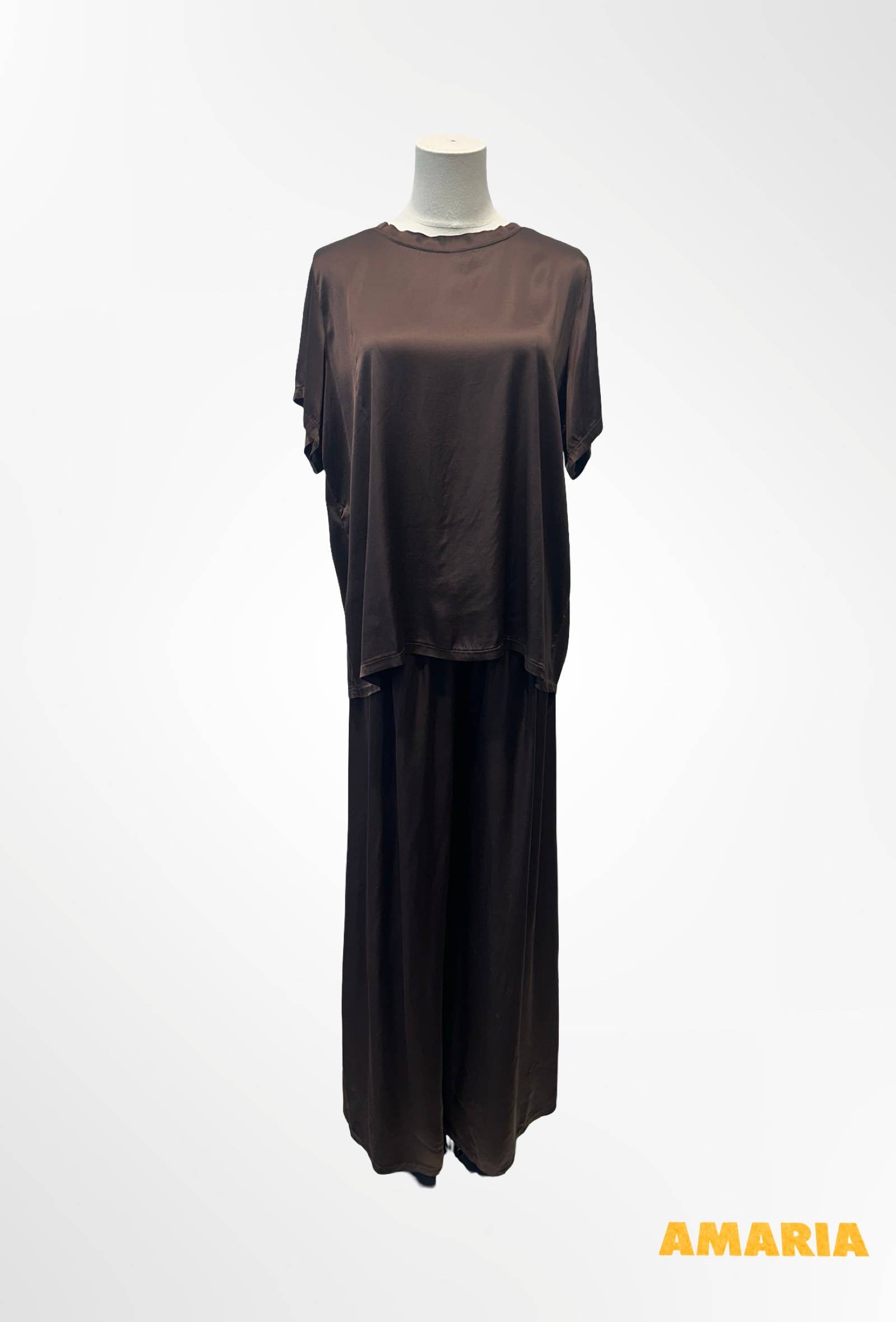 Ensemble Satin, Haut et Pantalon Fluide % VISCOSE