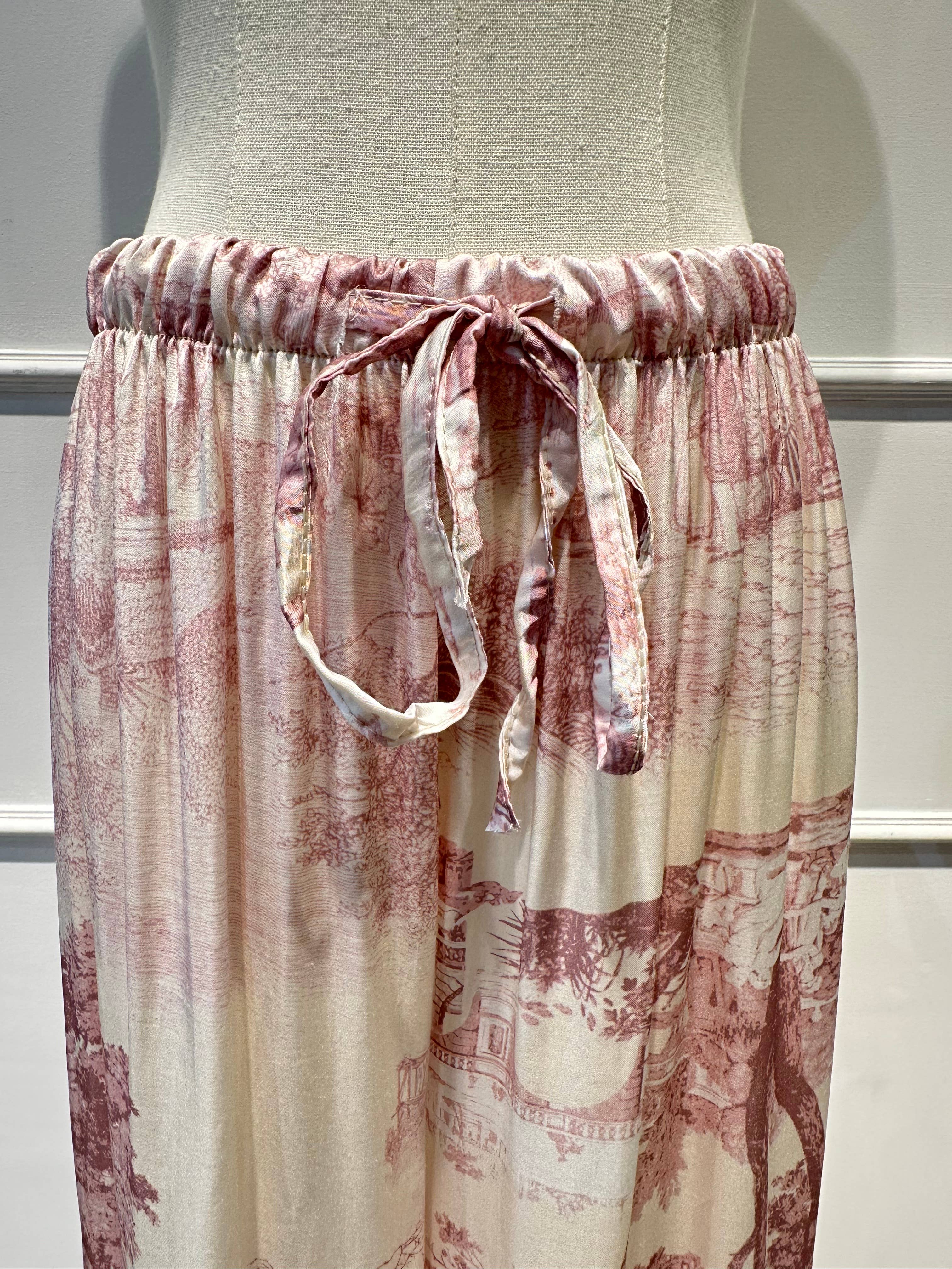 Ensemble fluide imprimé toile de Jouy % VISCOSE