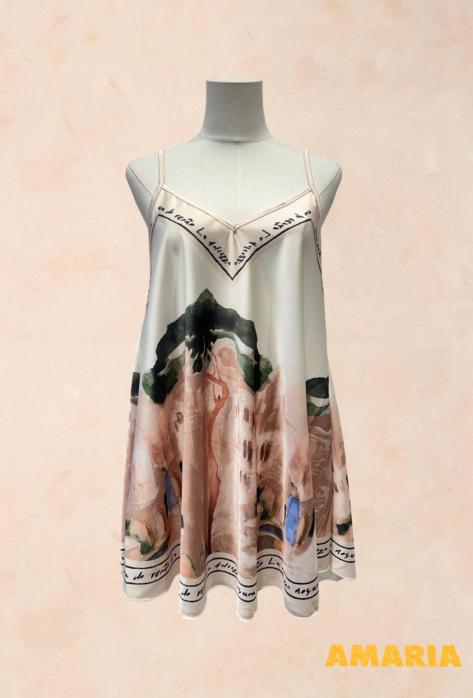 Top Carré en Satin Imprimé Art VISCOSE SOIE