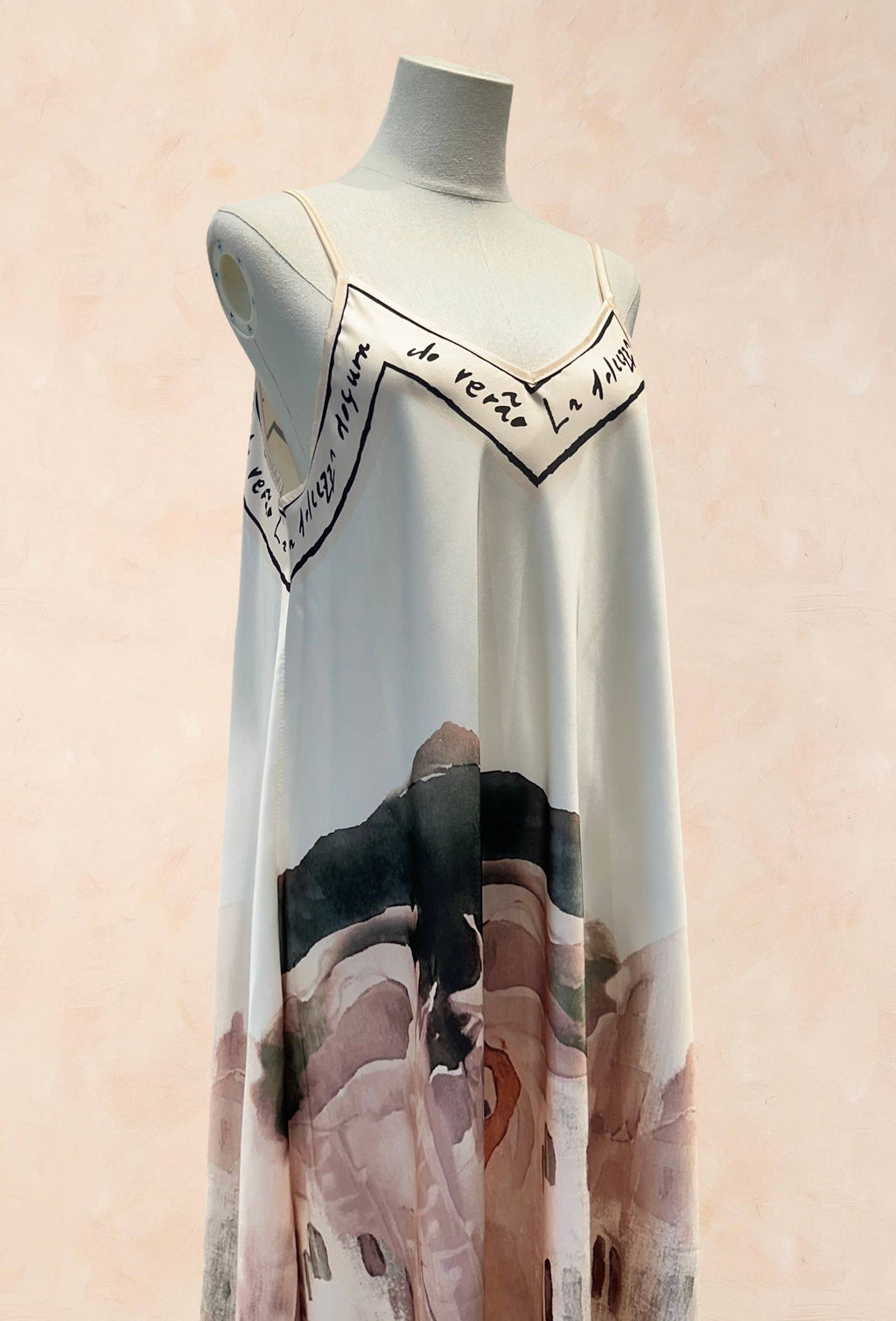 Robe Viscose Soie Imprimé Fluide à Bretelles VISCOSE