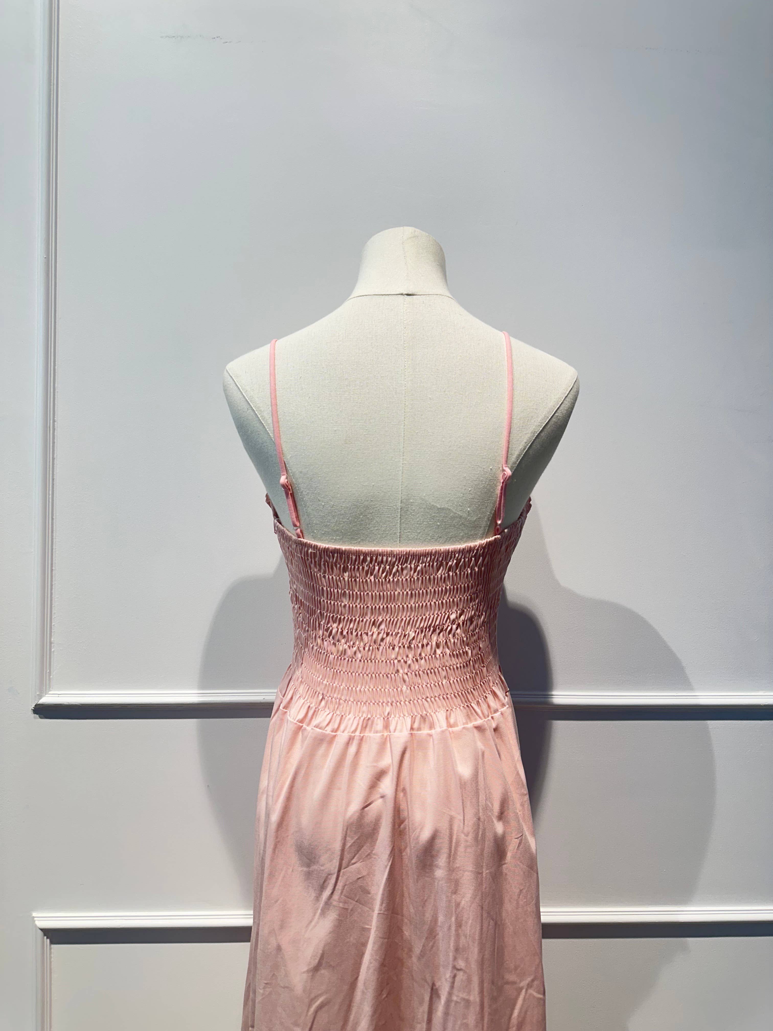 Robe longue à bretelles Coton