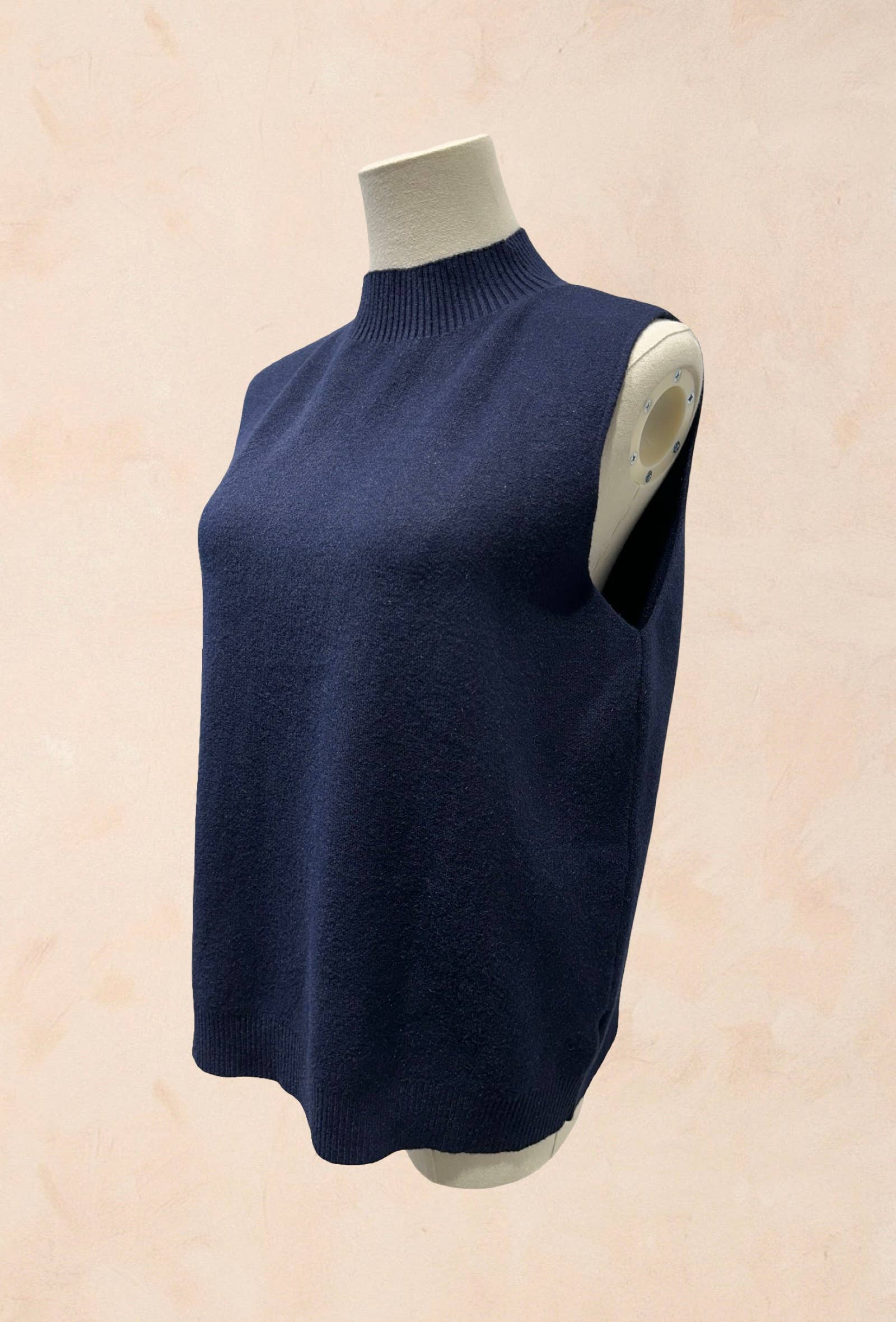 Débardeur en maille col montant VISCOSE
