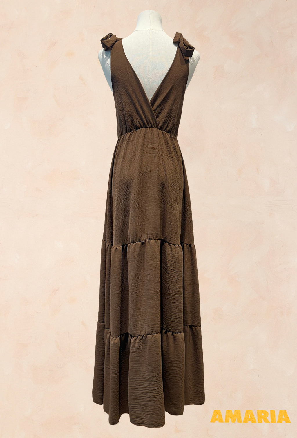 Robe longue à nouer aux épaules - Viscose