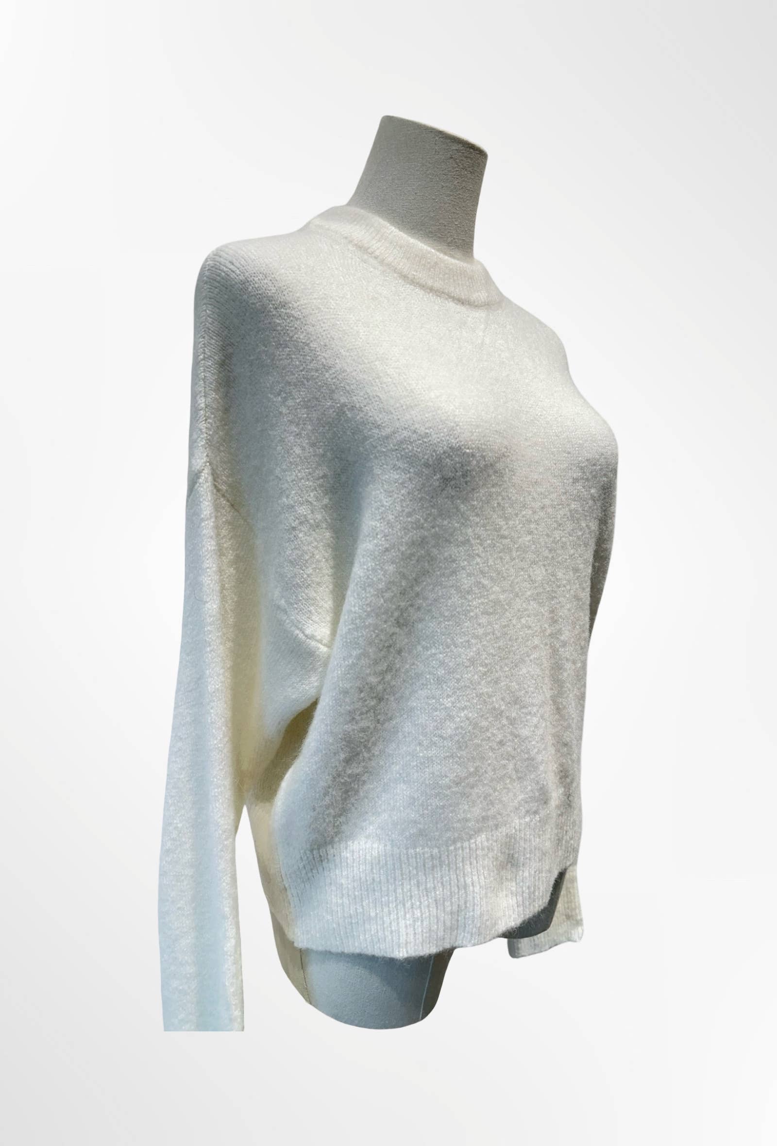 Pull Cropped Col Montant Maille Douce ALPAGA
