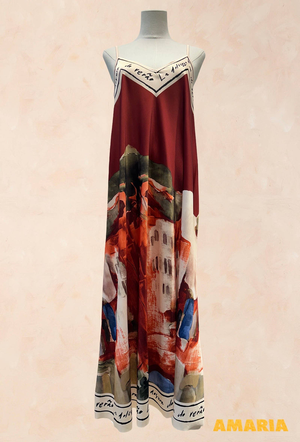 Robe Viscose Soie Imprimé Fluide à Bretelles VISCOSE