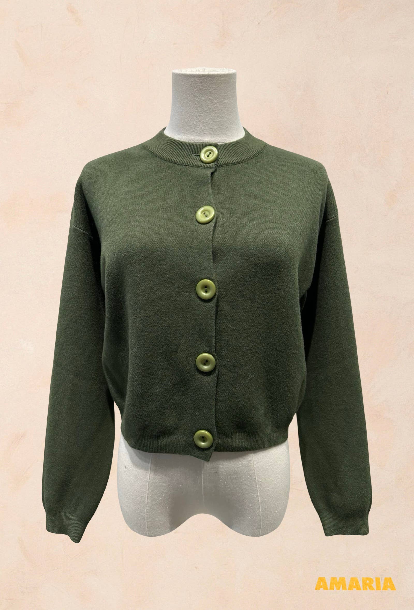 Cardigan Court à Gros Boutons VISCOSE