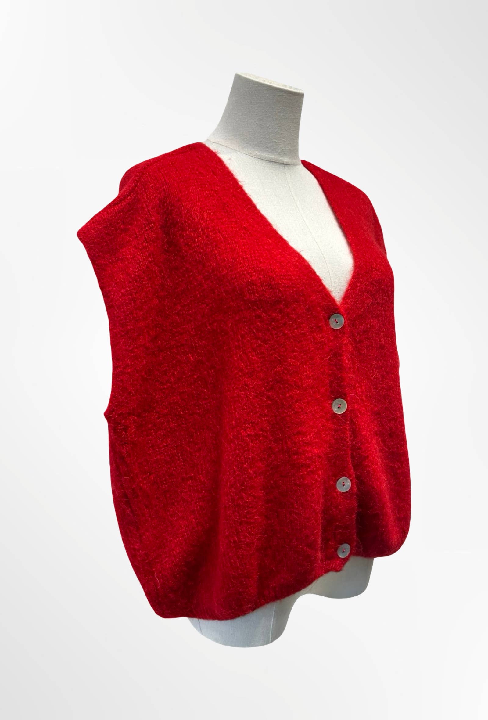 Gilet Sans Manches – Maille Douce Boutons ALPAGA