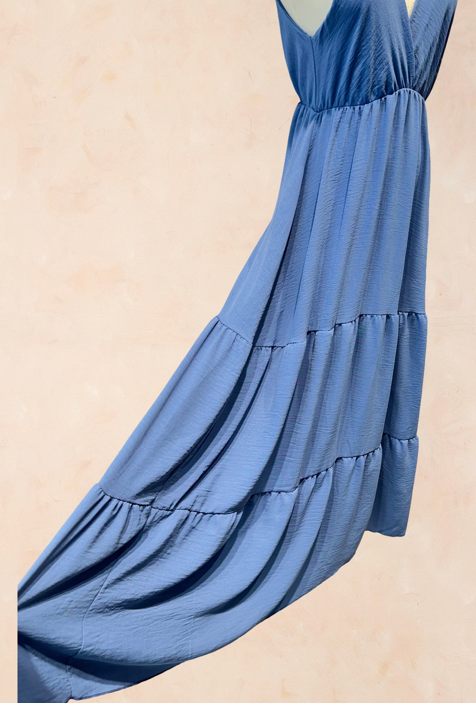 Robe longue à nouer aux épaules - Viscose