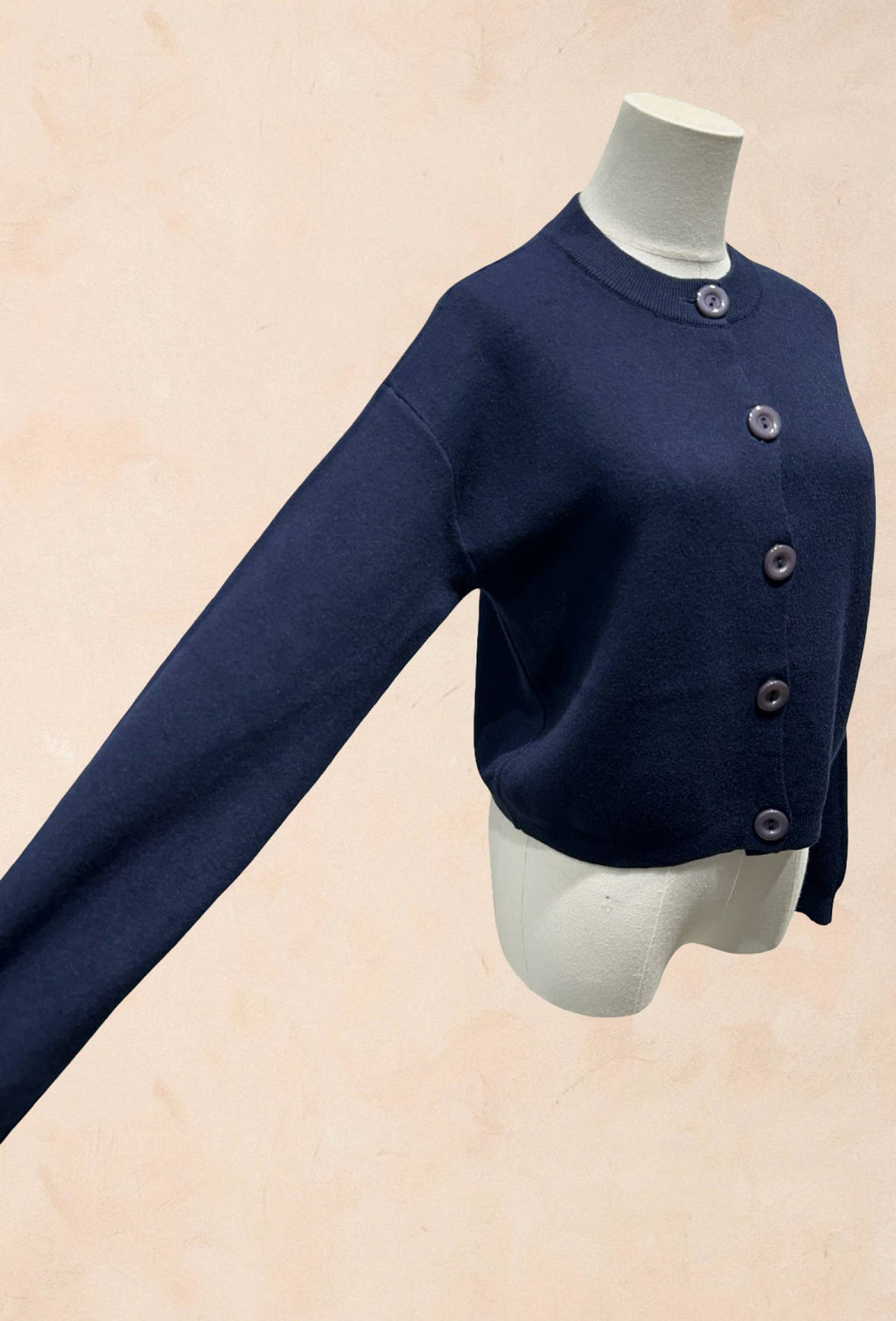 Cardigan Court à Gros Boutons VISCOSE