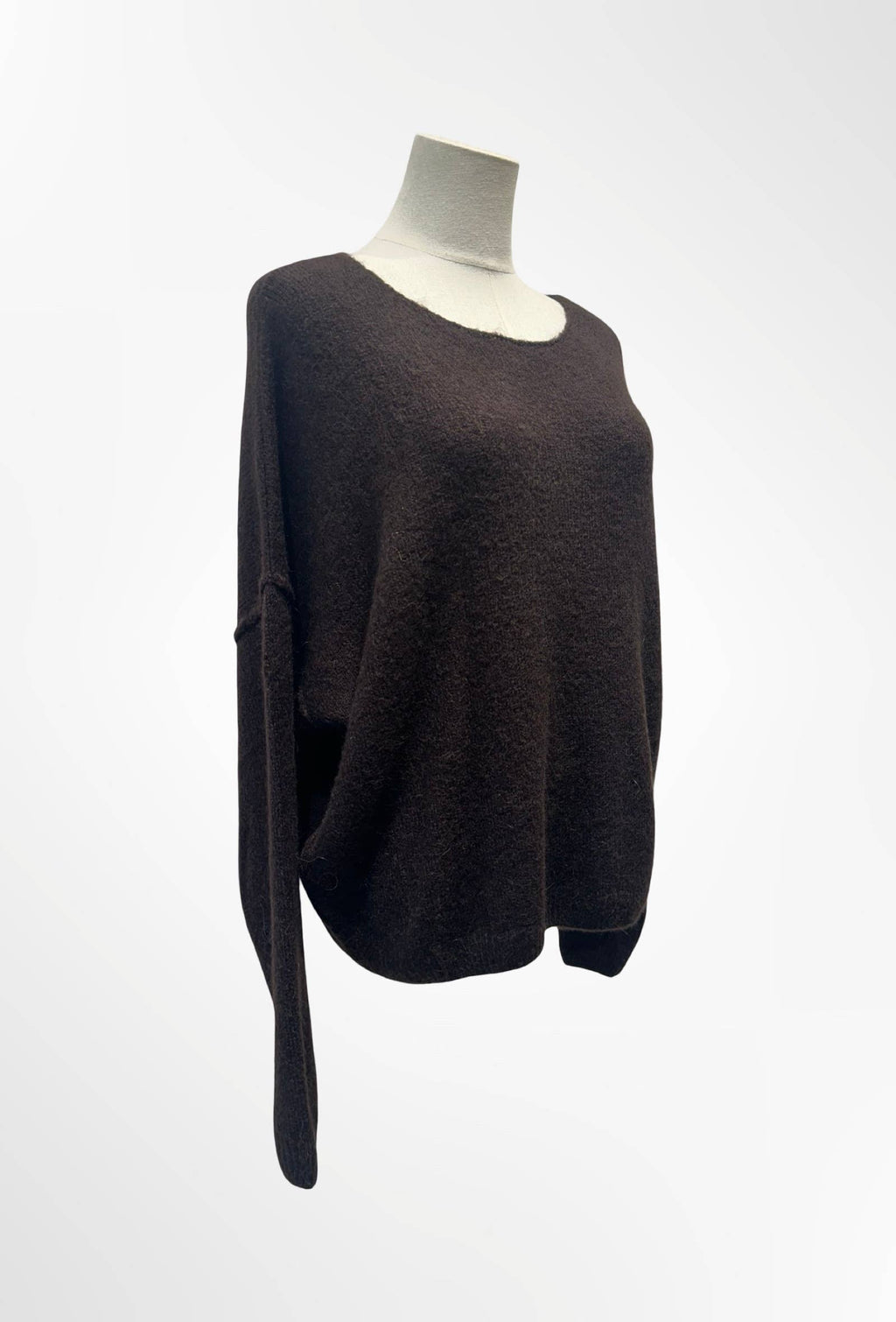 Pull Oversize Col Rond Maille Douce ALPAGA