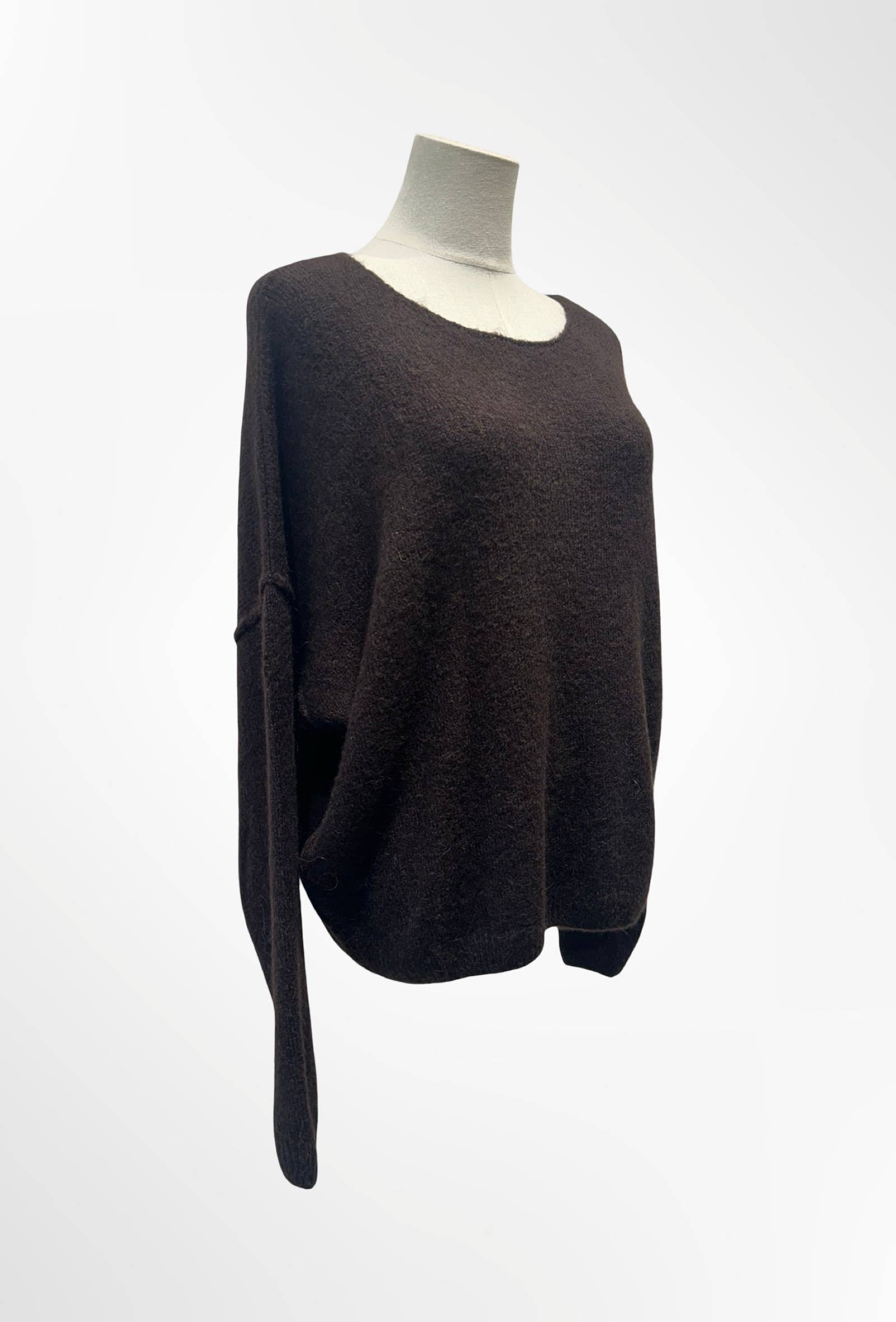 Pull Oversize Col Rond Maille Douce ALPAGA