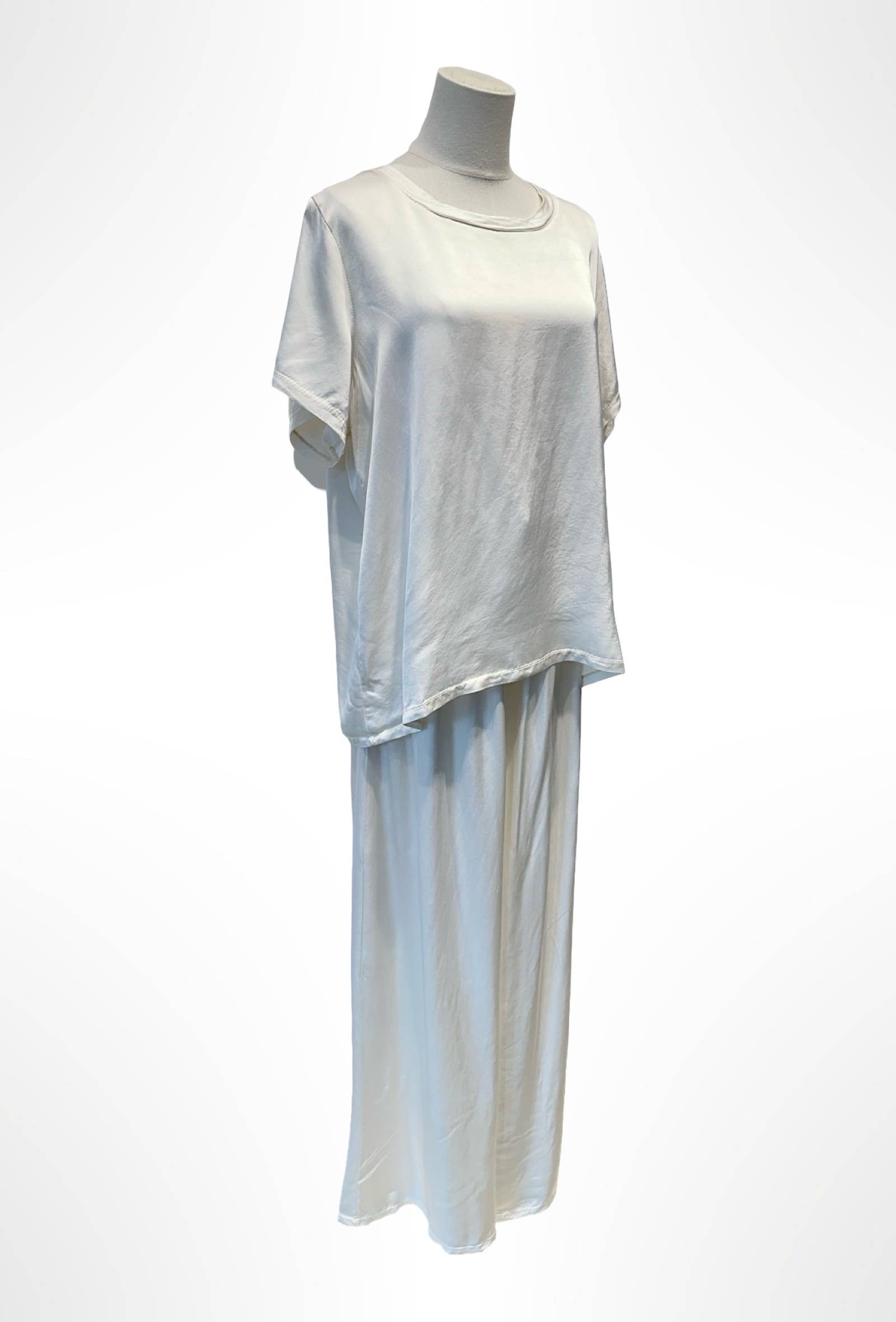 Ensemble Satin, Haut et Pantalon Fluide % VISCOSE