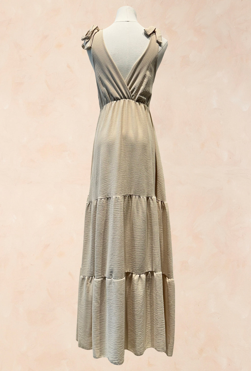 Robe longue à nouer aux épaules - Viscose