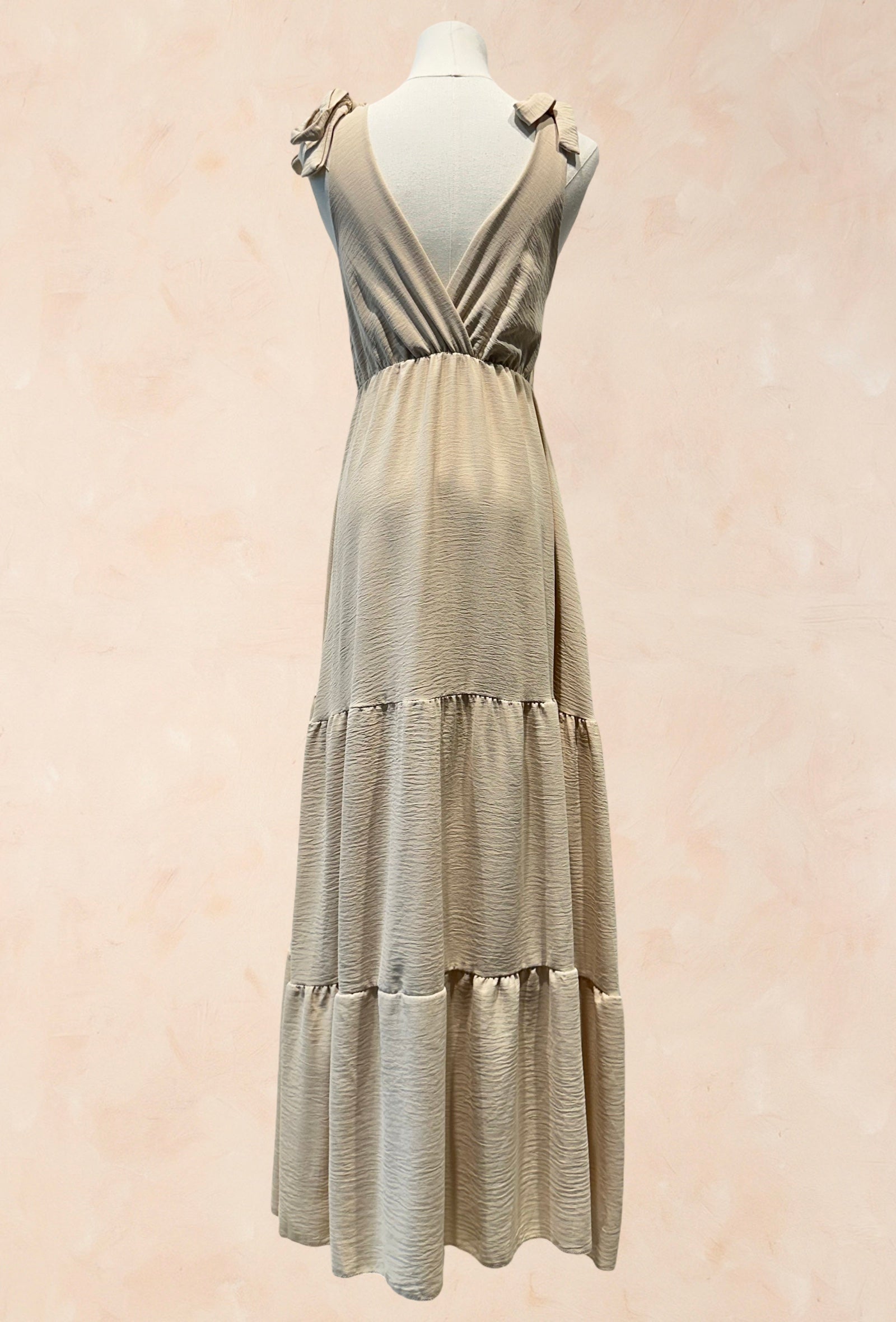 Robe longue à nouer aux épaules - Viscose