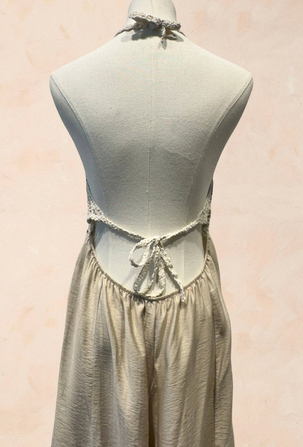 Robe mi longue bohème à dos nu Viscose