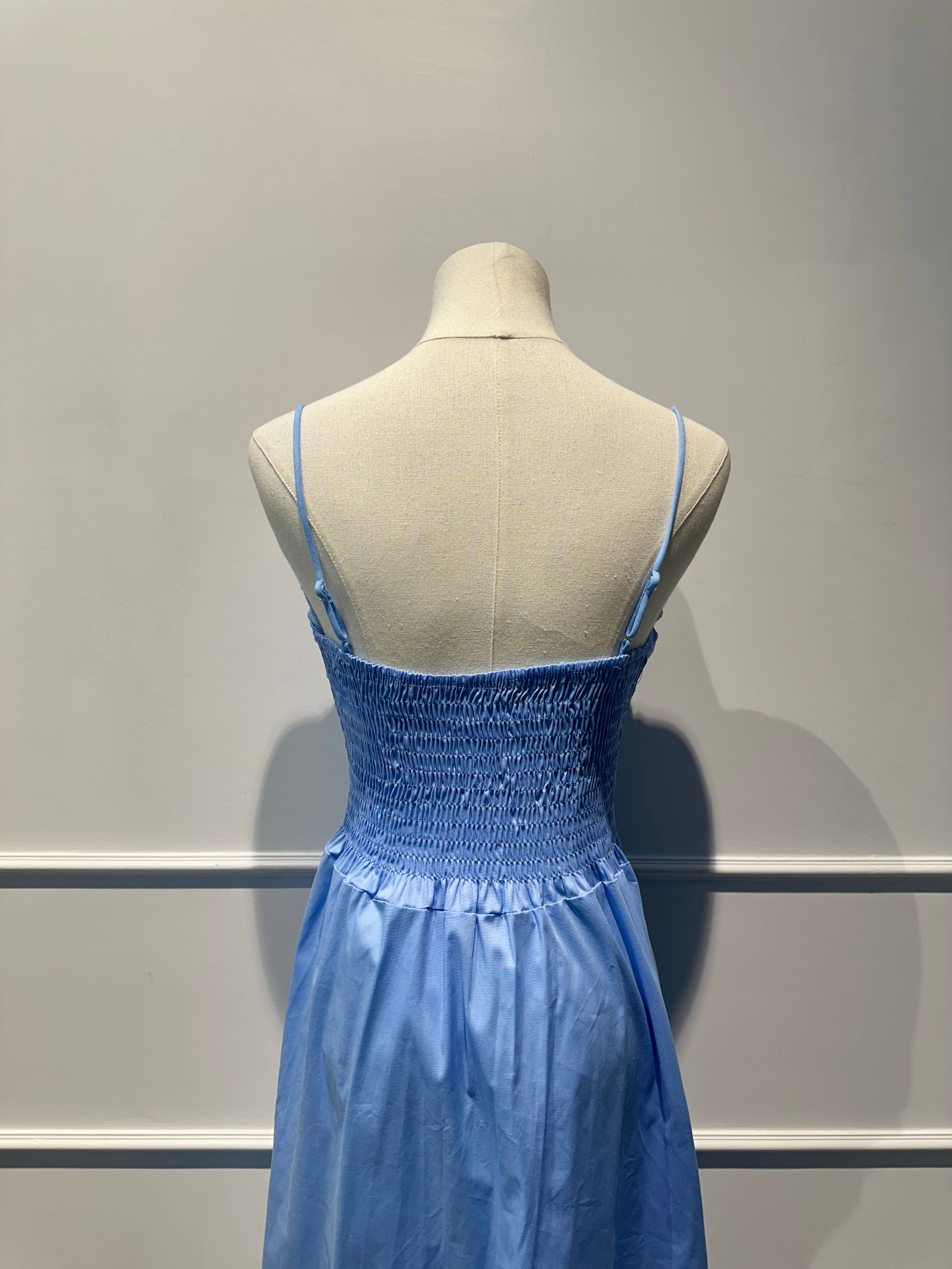 Robe longue à bretelles Coton