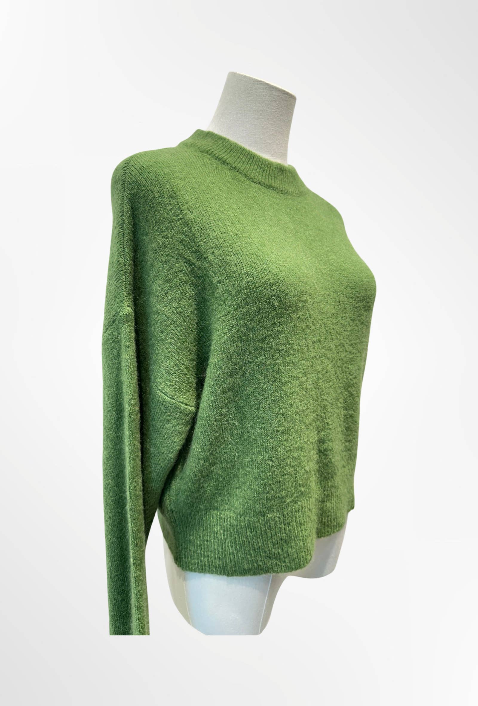 Pull Cropped Col Montant Maille Douce ALPAGA