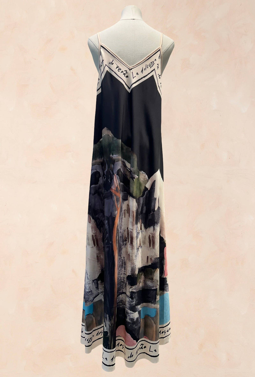 Robe Viscose Soie Imprimé Fluide à Bretelles VISCOSE