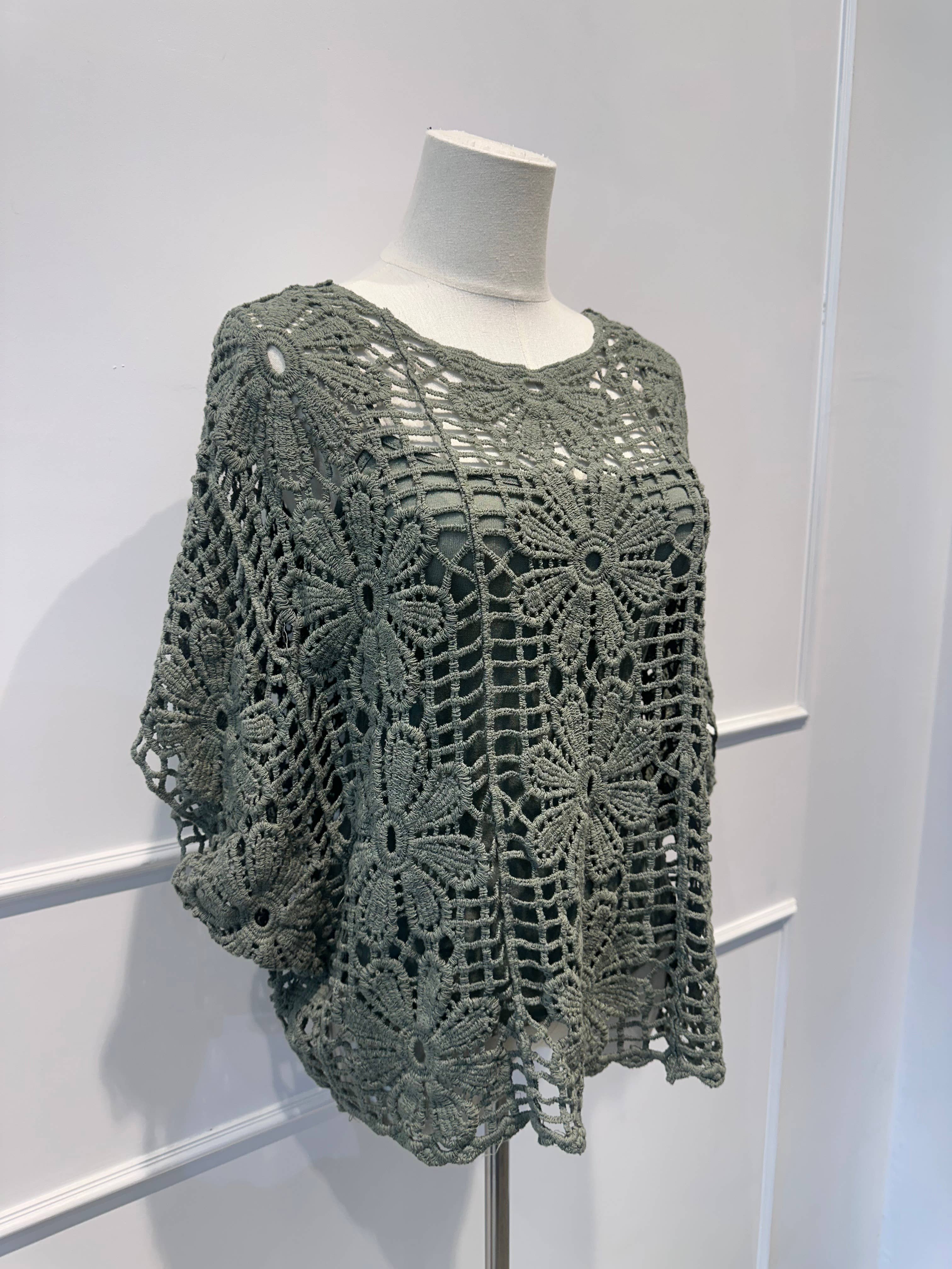 Haut en Crochet Manches courtes J