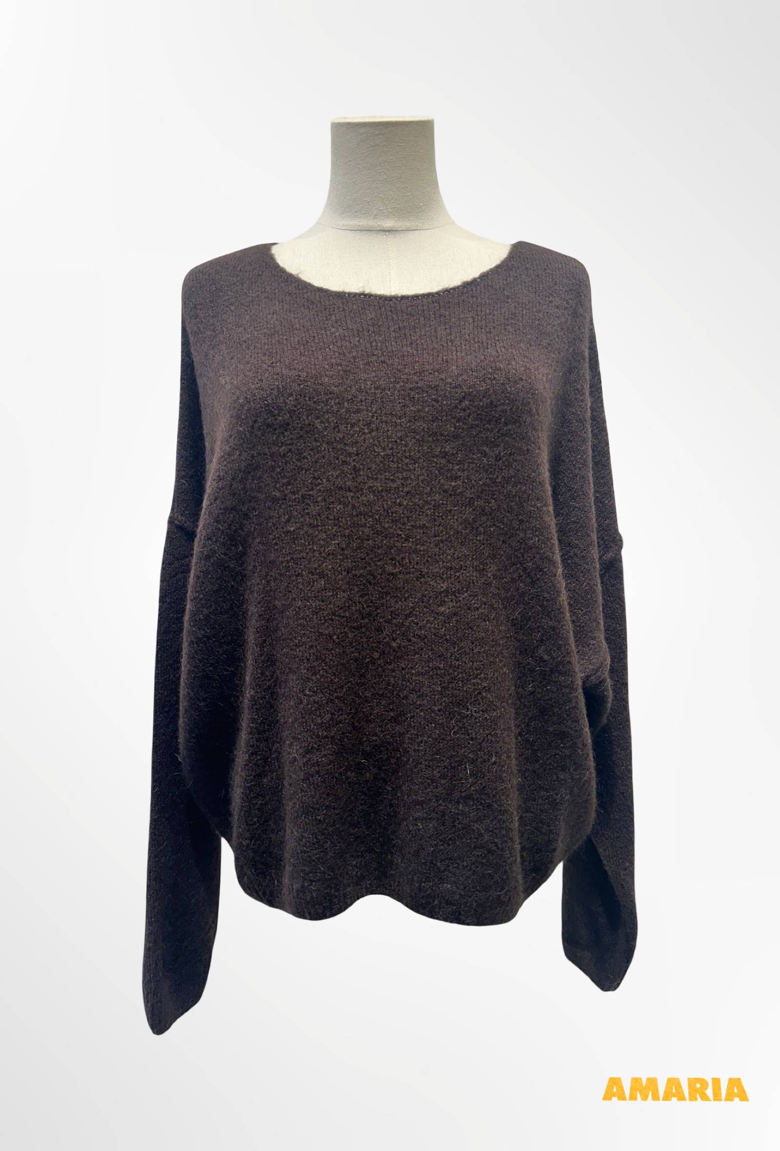 Pull Oversize Col Rond Maille Douce ALPAGA