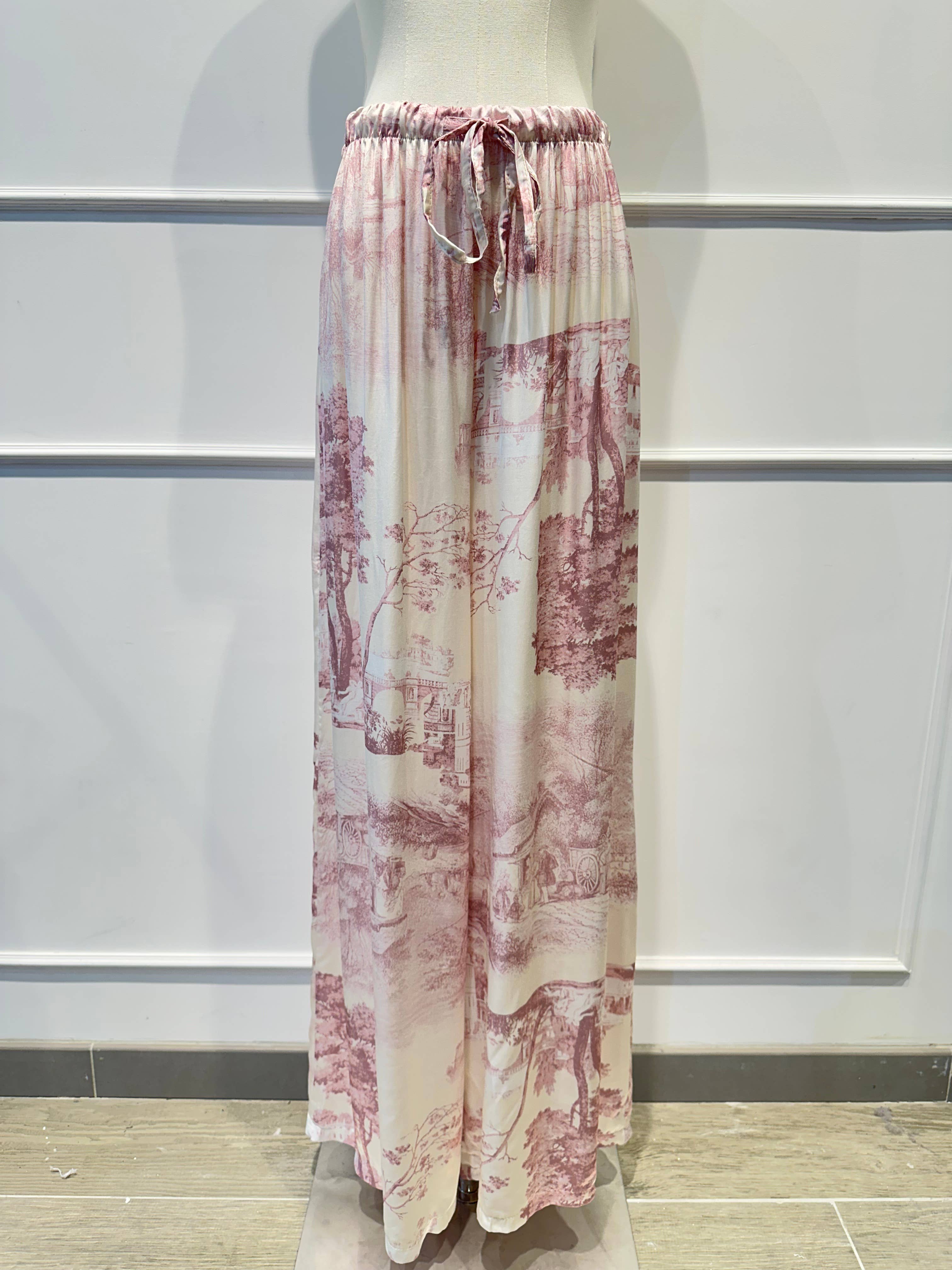 Ensemble fluide imprimé toile de Jouy % VISCOSE