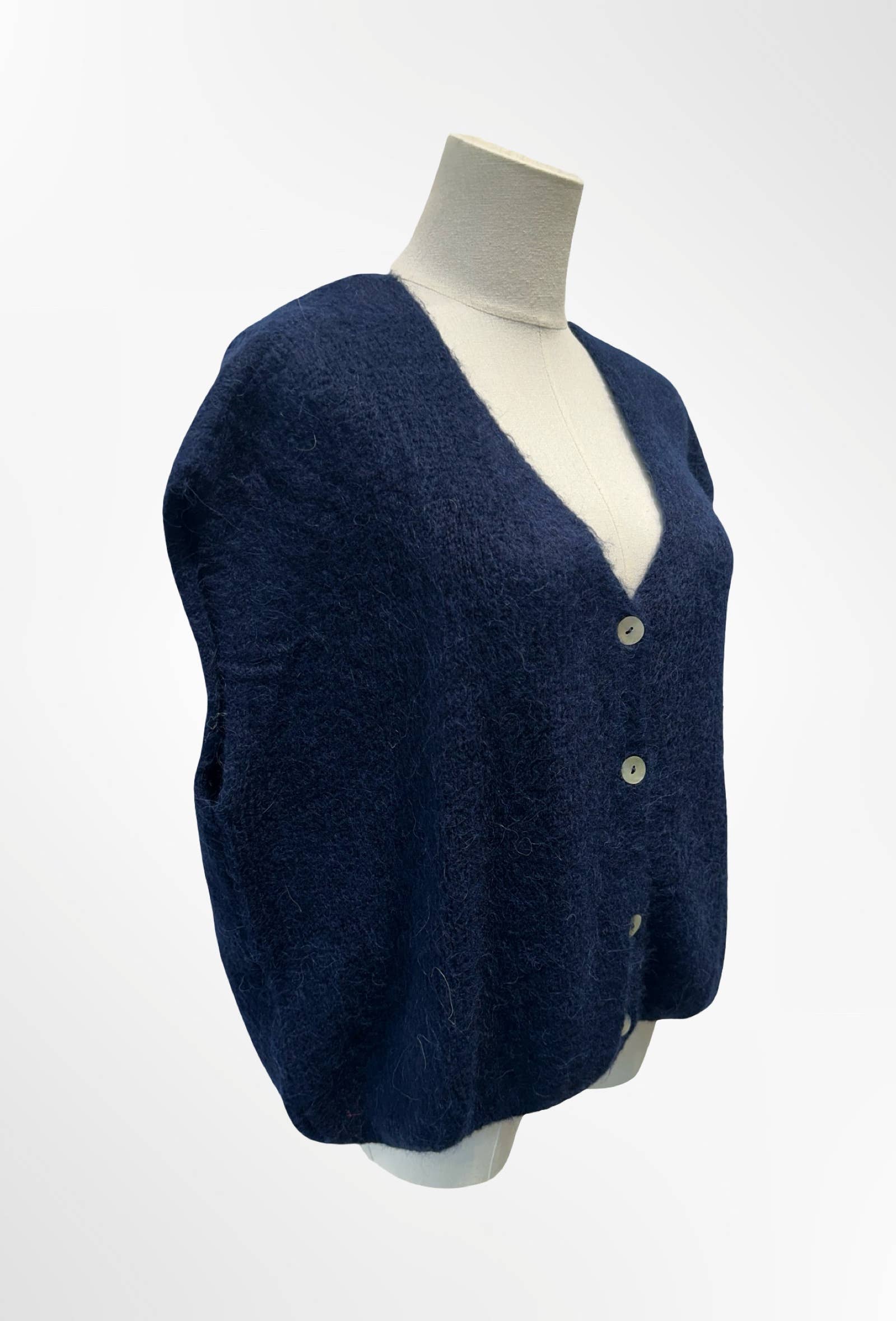 Gilet Sans Manches – Maille Douce Boutons ALPAGA