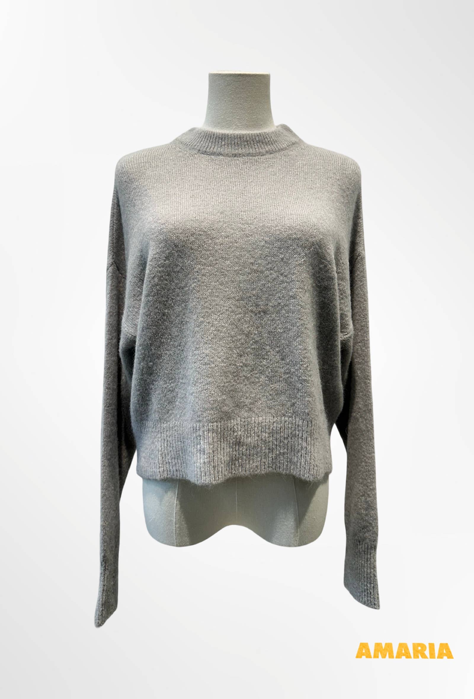 Pull Cropped Col Montant Maille Douce ALPAGA