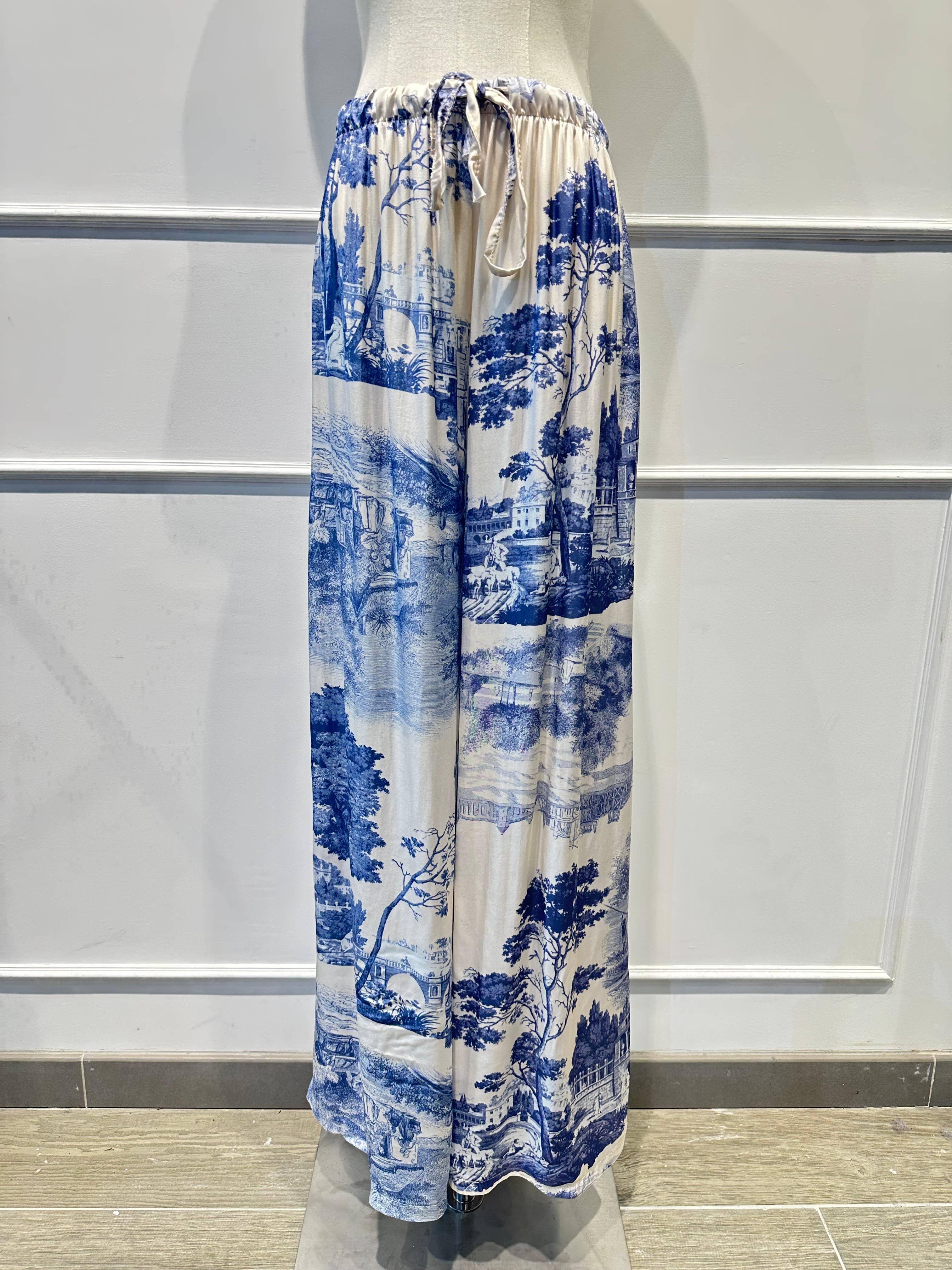 Ensemble fluide imprimé toile de Jouy % VISCOSE