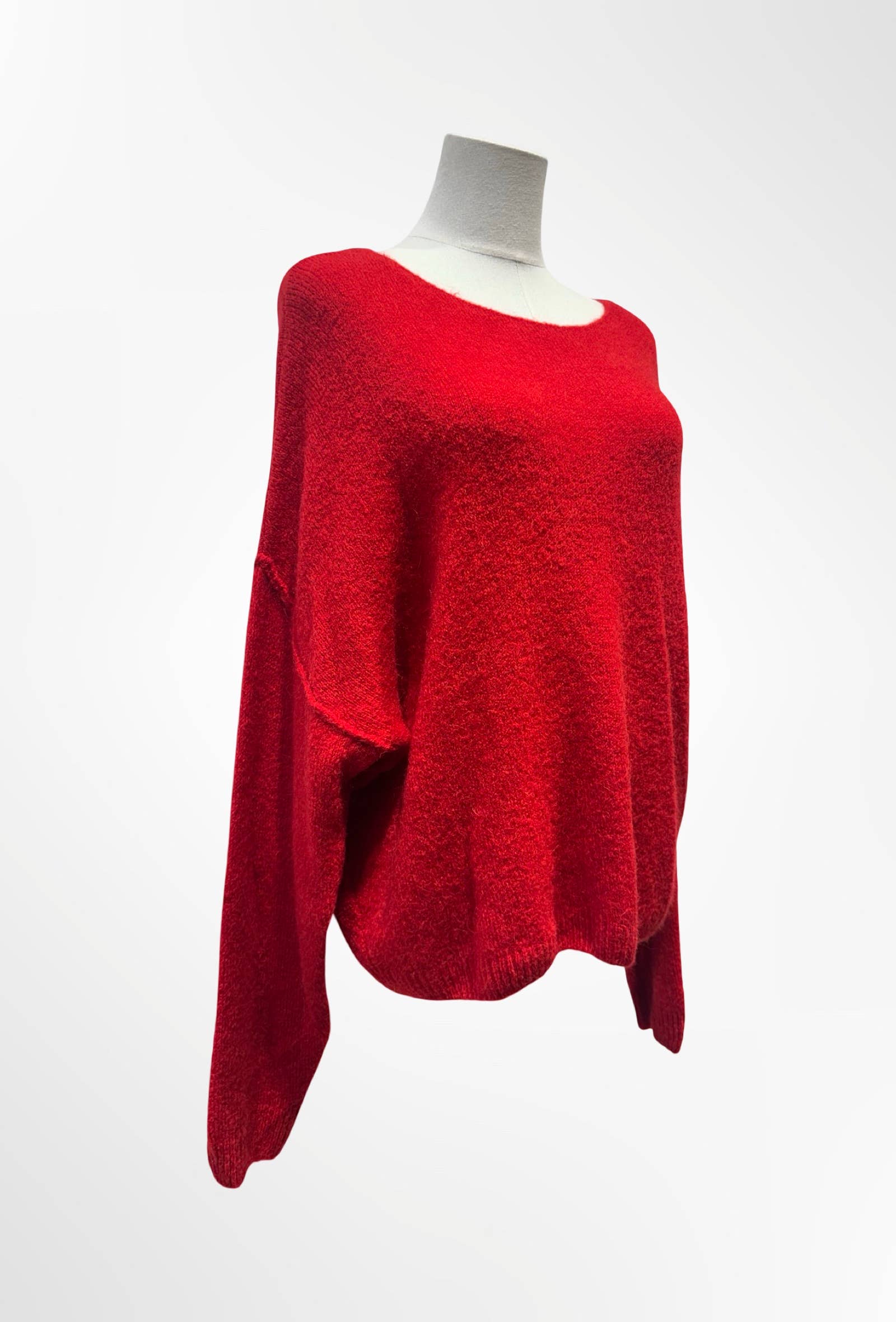 Pull Oversize Col Rond Maille Douce ALPAGA