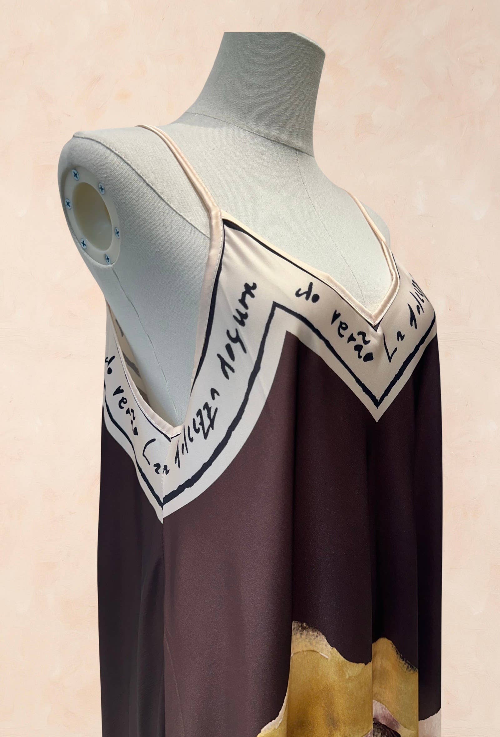 Robe Viscose Soie Imprimé Fluide à Bretelles VISCOSE