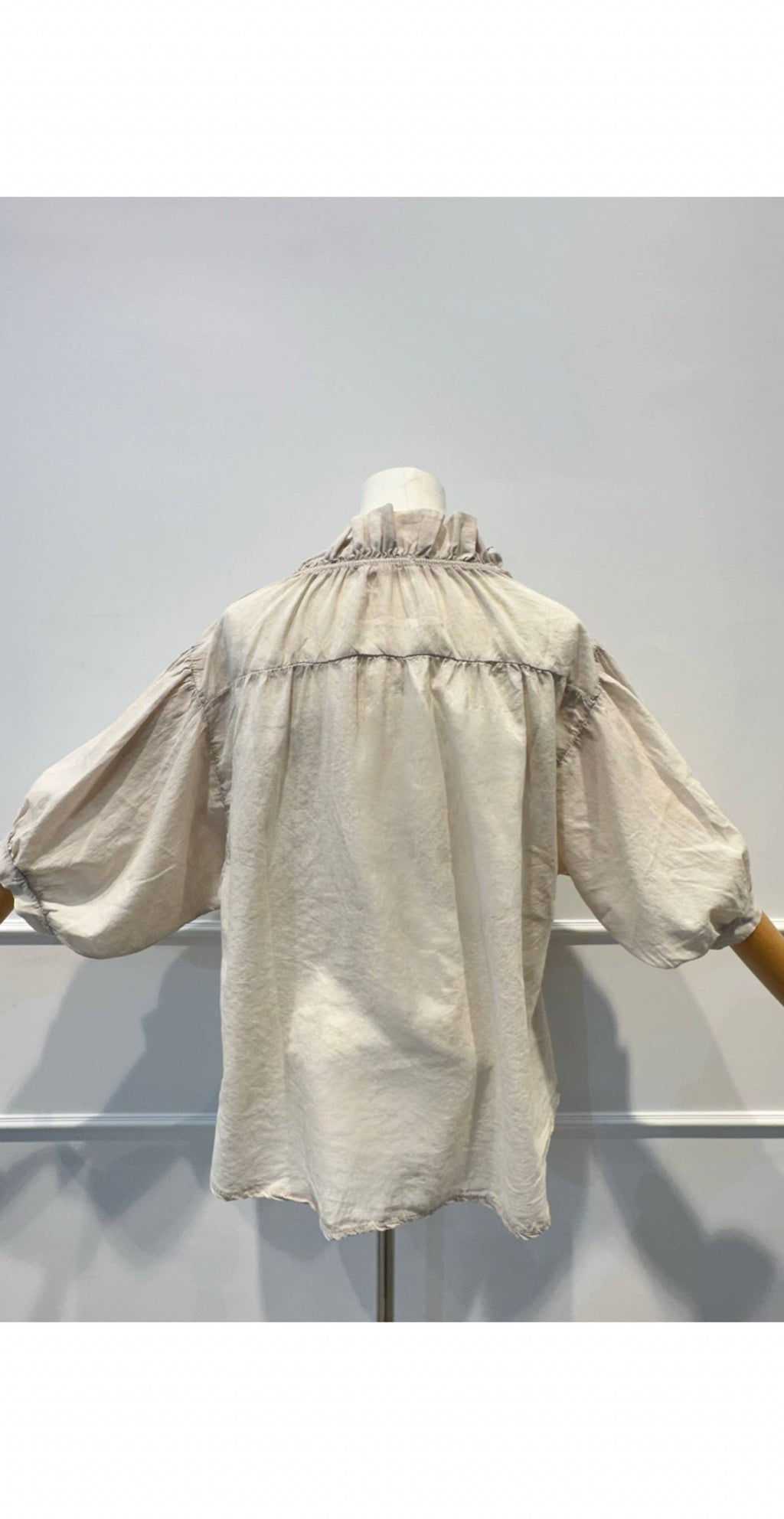 Blouse Brodée à Manches Bouffantes Broderie en Relief