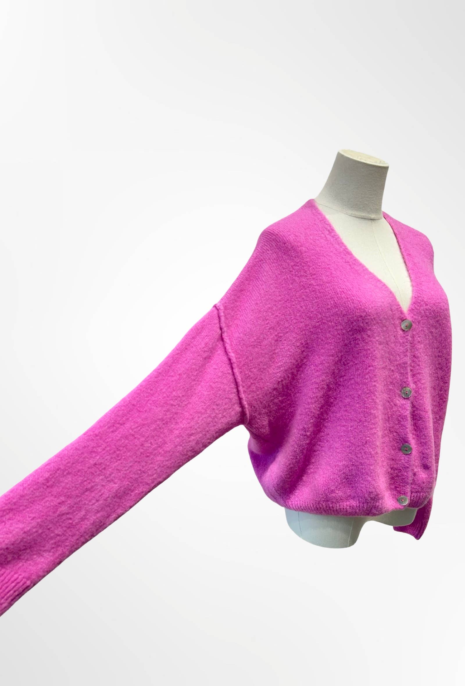 Gilet Col V Profond en Maille Douce ALPAGA
