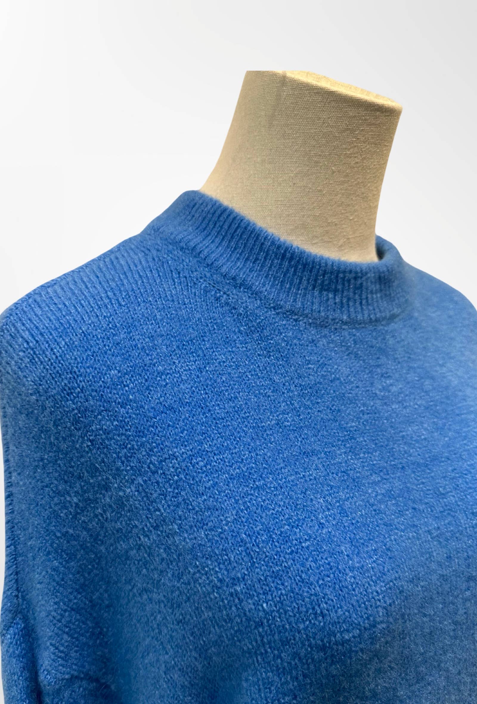 Pull Cropped Col Montant Maille Douce ALPAGA