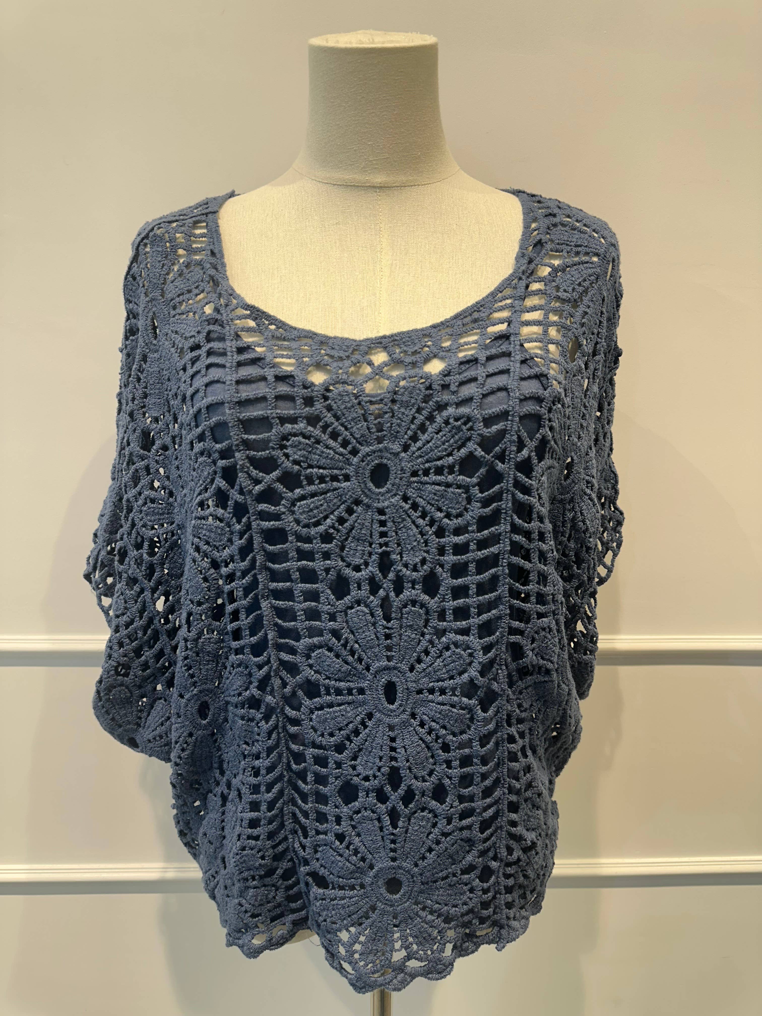 Haut en Crochet Manches courtes J