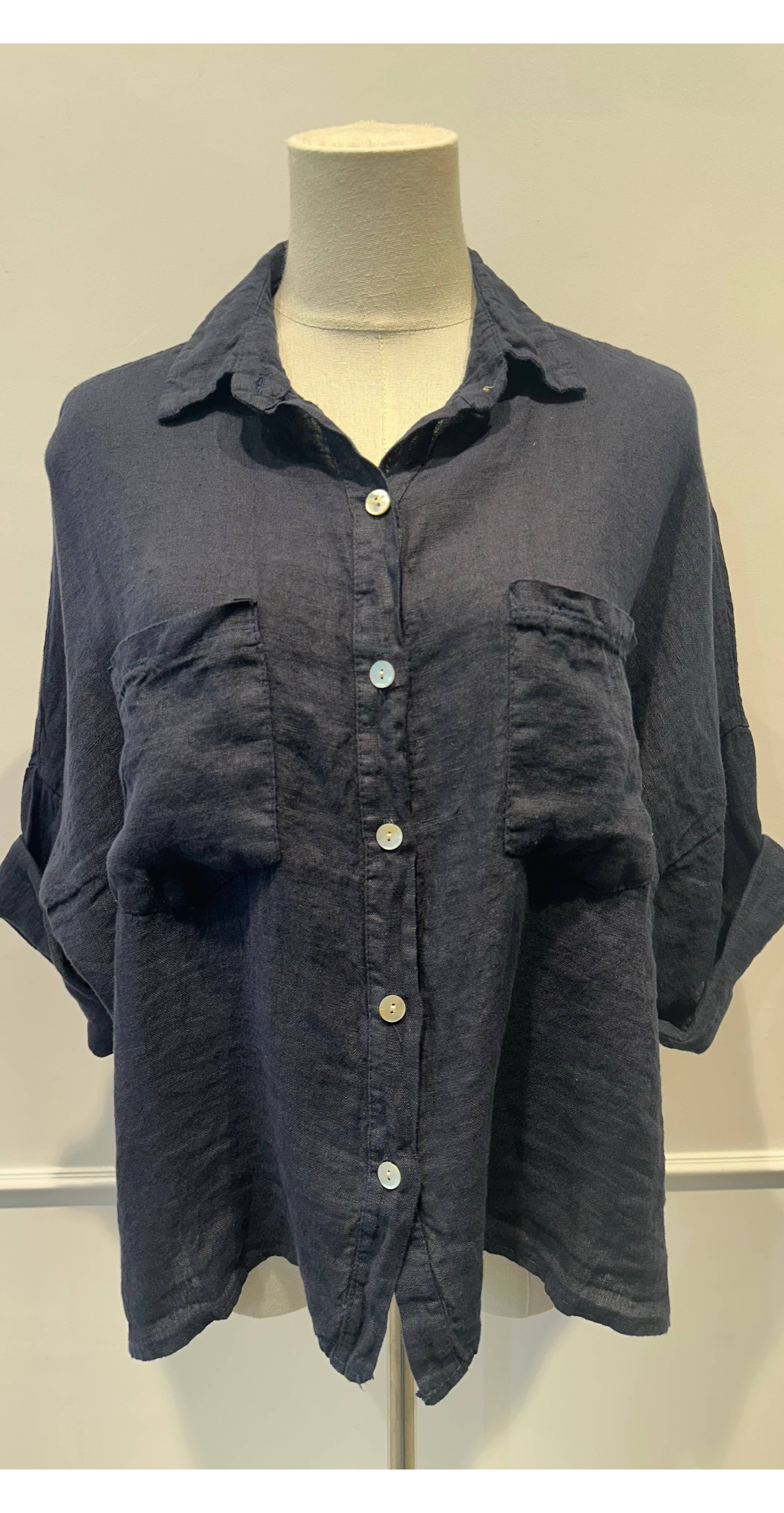 Chemise ample % lin