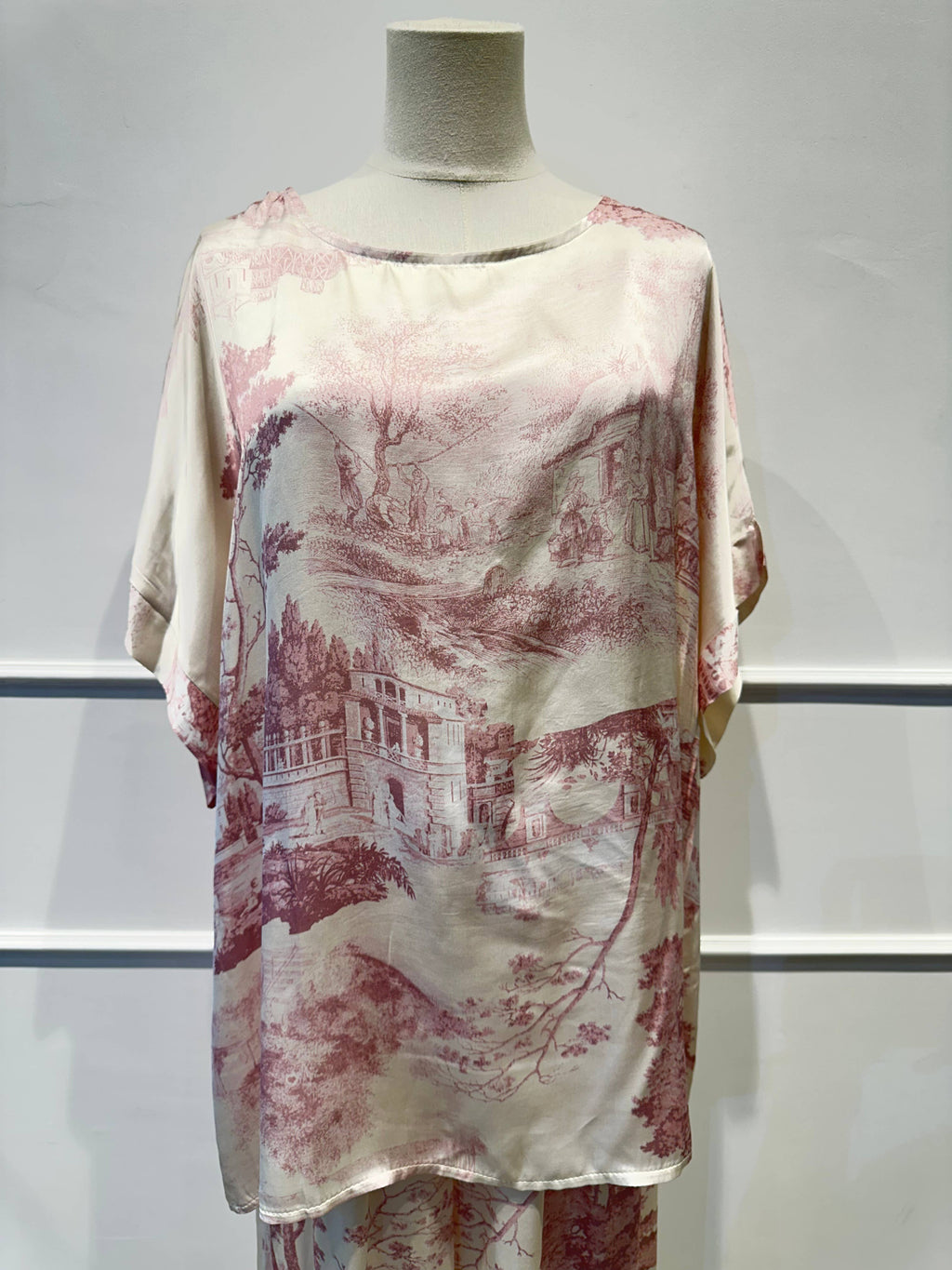 Ensemble fluide imprimé toile de Jouy % VISCOSE