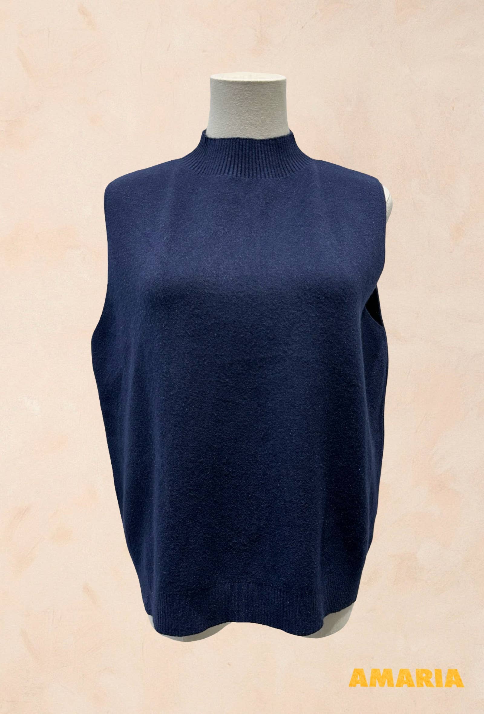 Débardeur en maille col montant VISCOSE