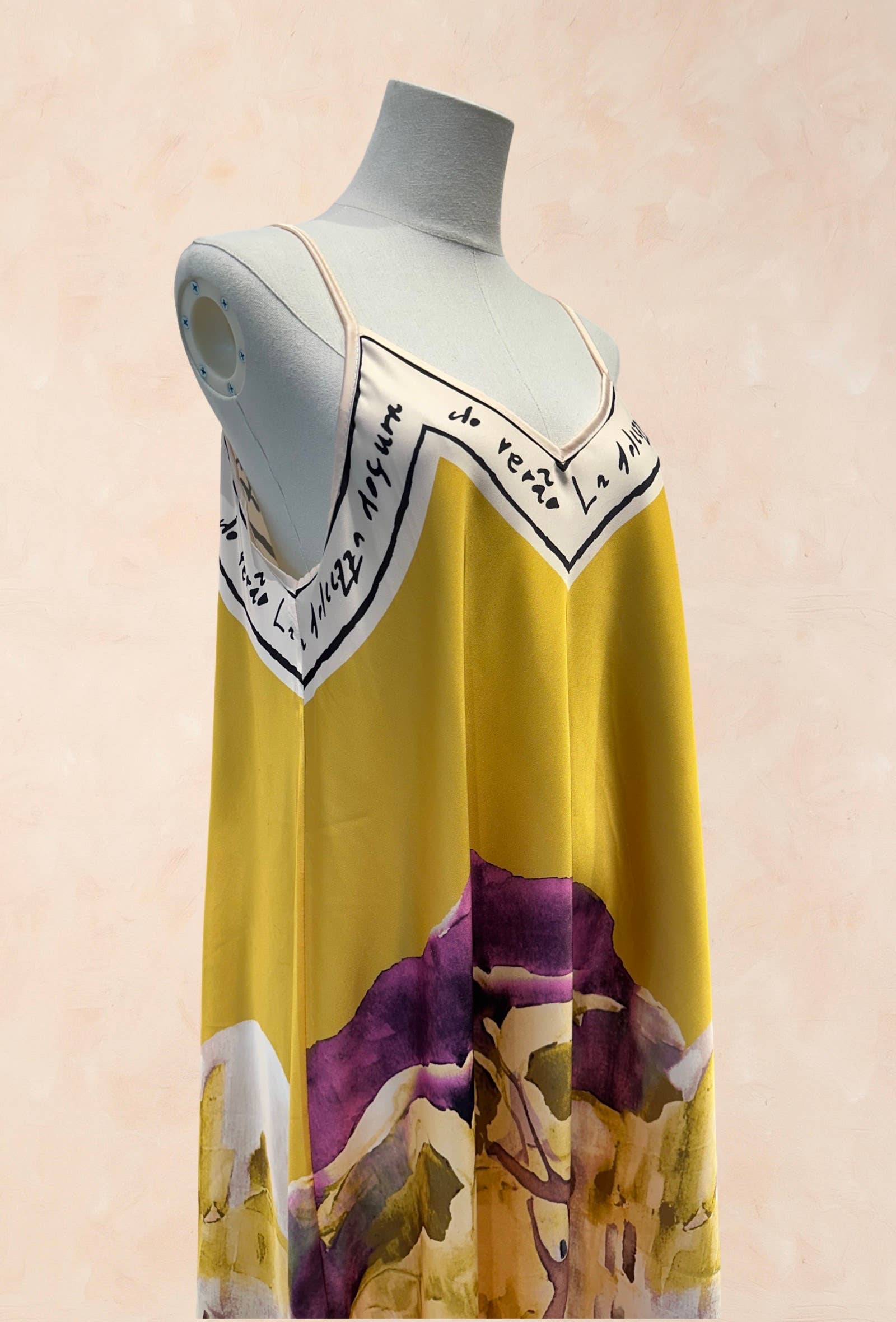 Robe Viscose Soie Imprimé Fluide à Bretelles VISCOSE