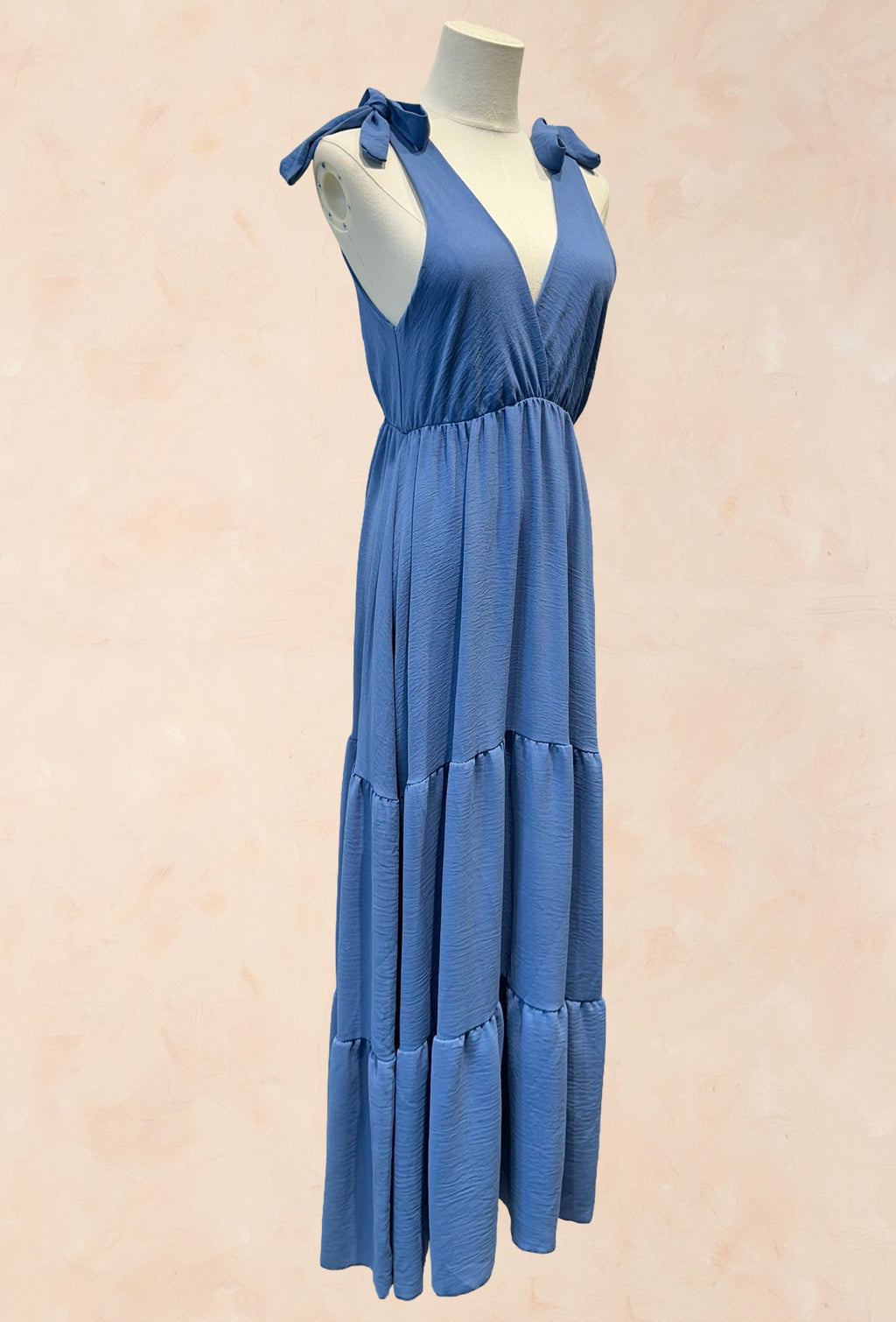 Robe longue à nouer aux épaules - Viscose