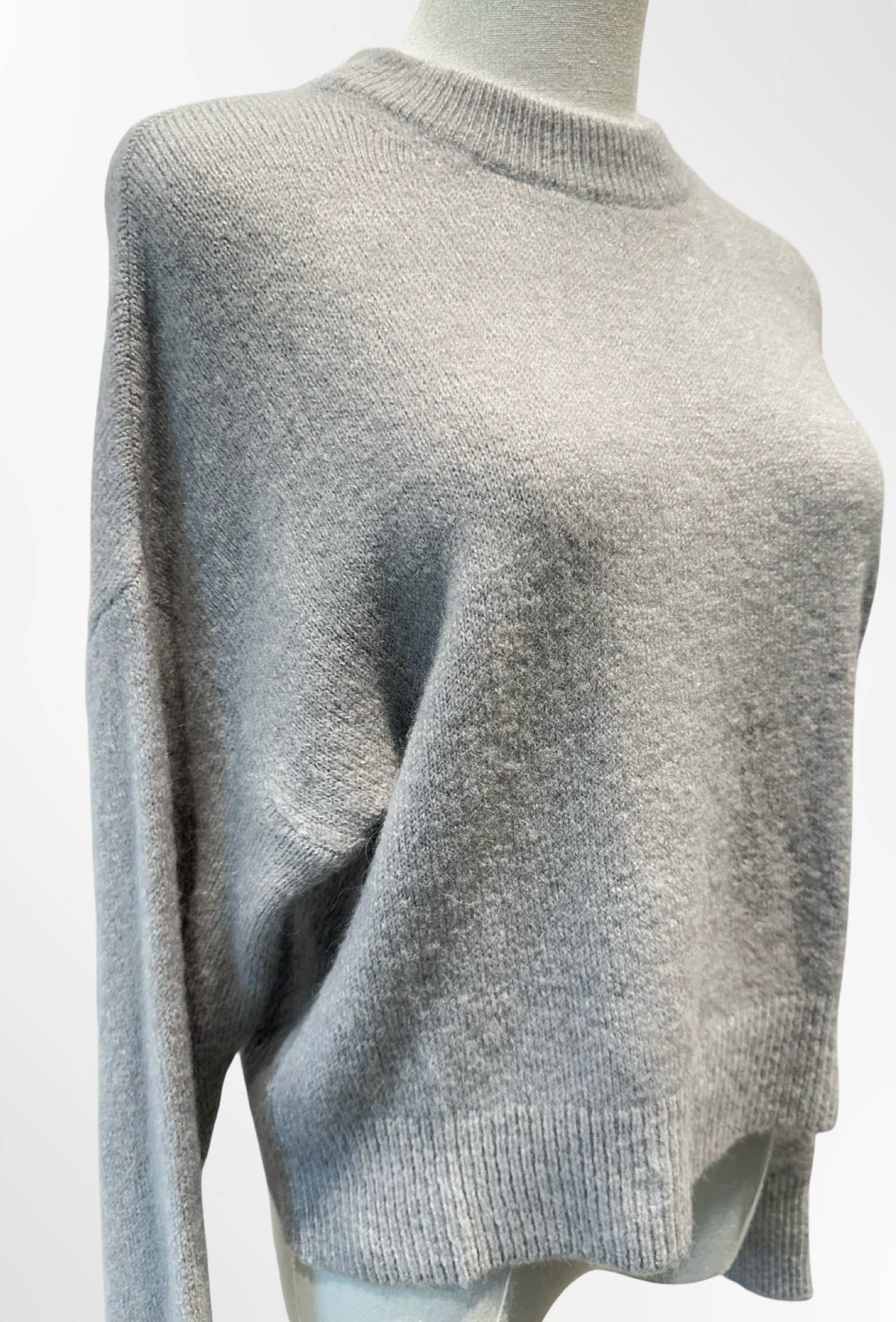 Pull Cropped Col Montant Maille Douce ALPAGA
