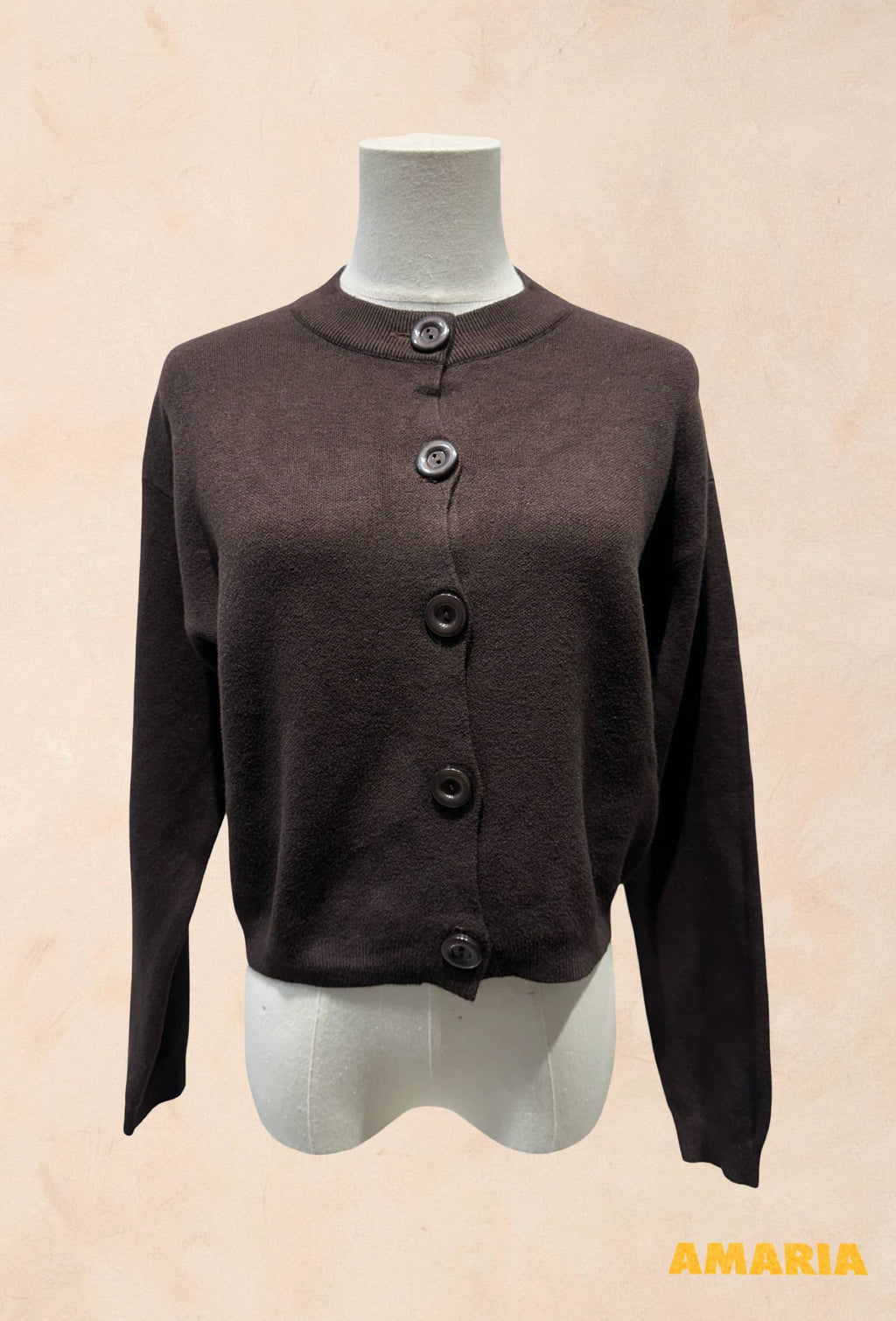 Cardigan Court à Gros Boutons VISCOSE